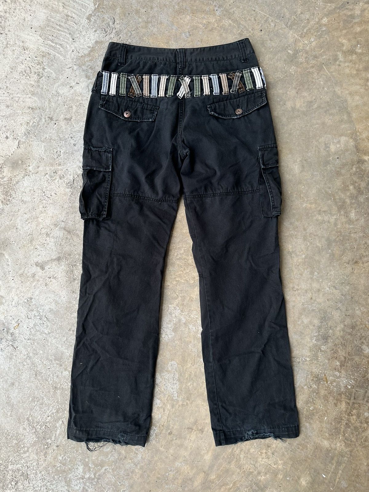 If Six Was Nine Rare Denim Lab Double Waist Cargo Pants Size US 30 / EU 46 - 8 Thumbnail