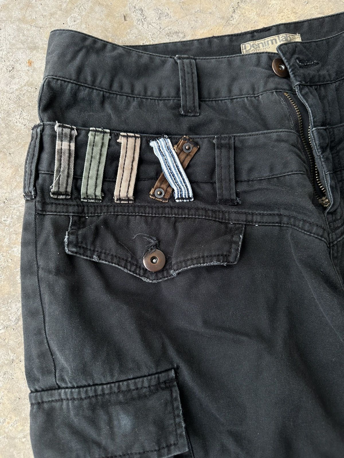 If Six Was Nine Rare Denim Lab Double Waist Cargo Pants Size US 30 / EU 46 - 6 Thumbnail