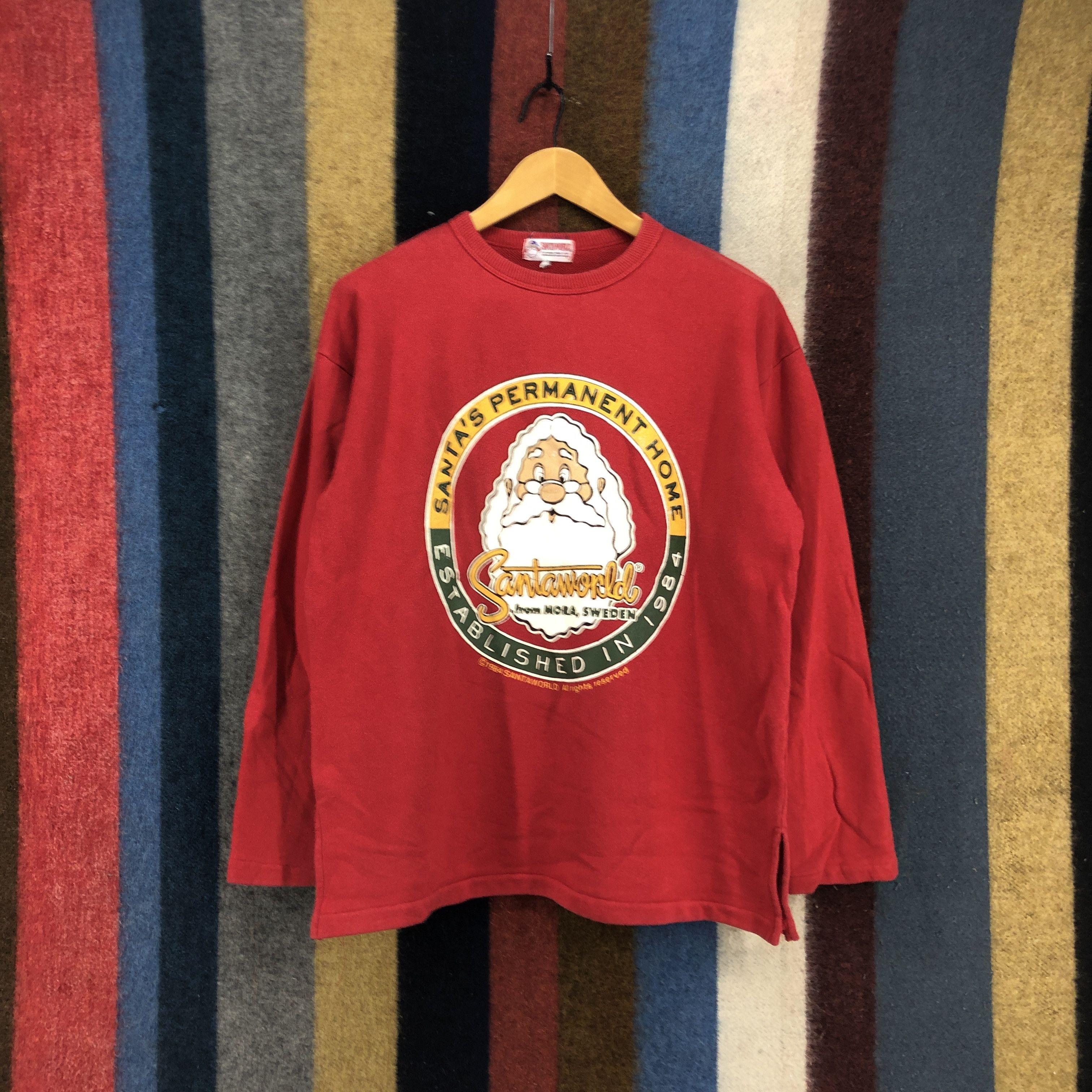 Japanese Brand SANTA WORLD SWEDEN 1984 Crew Neck Sweatshirt #049-02 Size US L / EU 52-54 / 3 - 1 Thumbnail