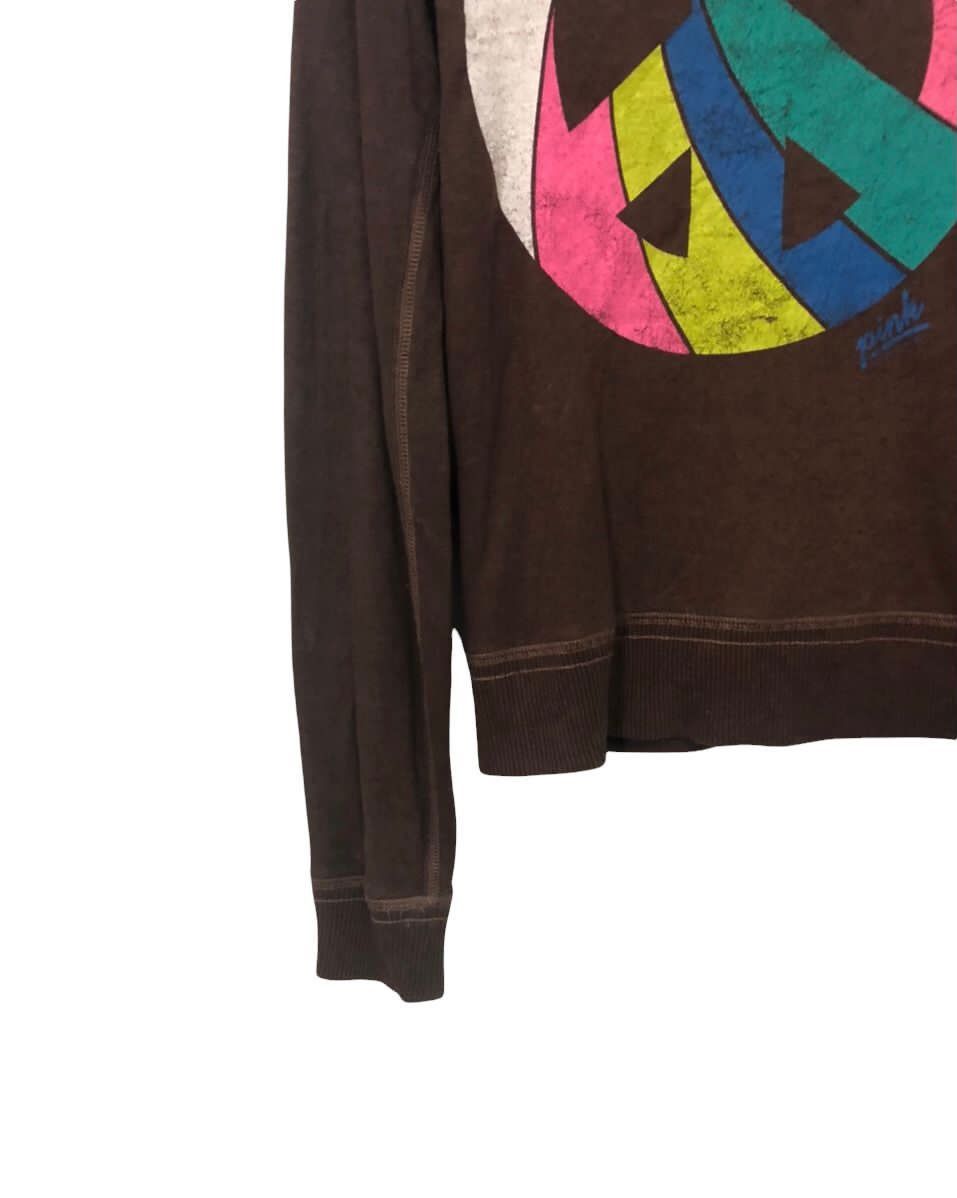 Japanese Brand Vintage Pink Zipper Ups Big Logo Hoodie Sweater Jacket Size US XS / EU 42 / 0 - 8 Thumbnail