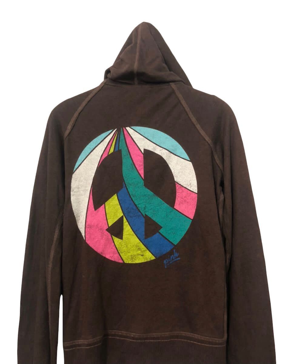 Japanese Brand Vintage Pink Zipper Ups Big Logo Hoodie Sweater Jacket Size US XS / EU 42 / 0 - 6 Thumbnail