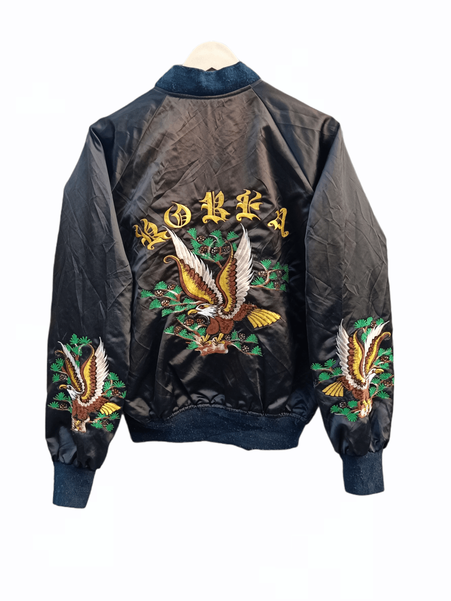 Vintage Sukajan Flying Eagle Embroidery Satin Jacket Size US M / EU 48-50 / 2 - 2 Thumbnail
