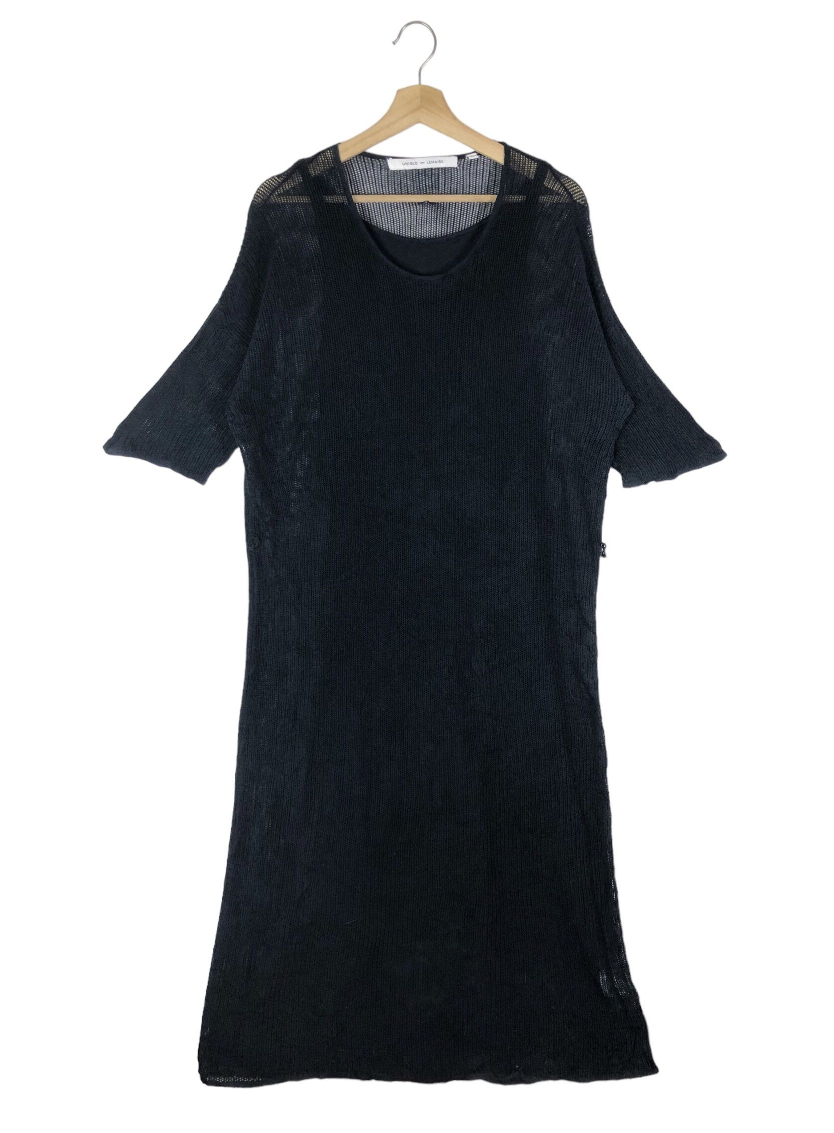 Christophe Lemaire LEMAIRE X UNIQLO KNIT OUTSHELL TRANSPARENT BLACK RELAX DRESS Size L / US 10 / IT 46 - 2 Thumbnail
