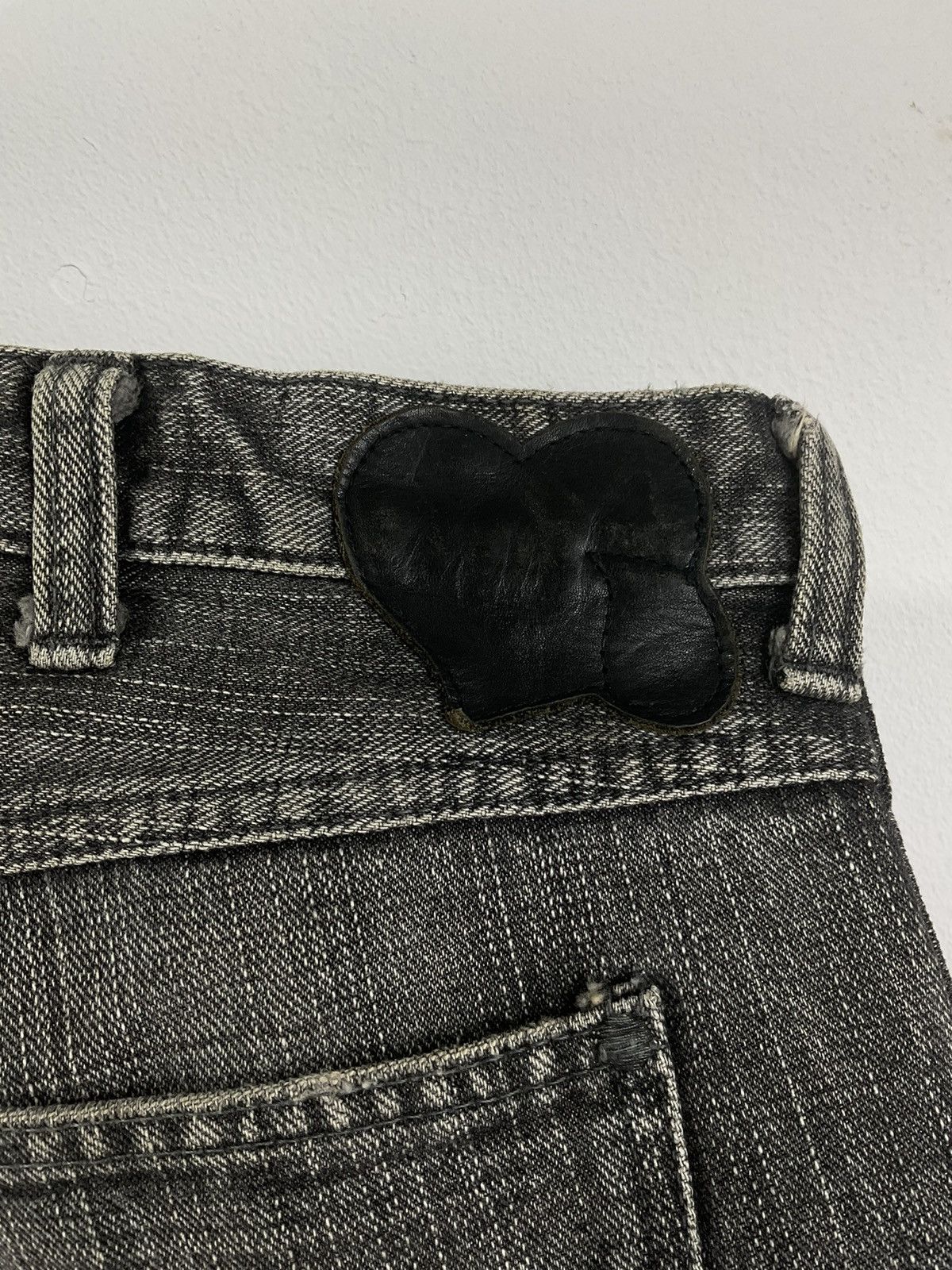 Number (N)ine Number (N)ine F/W'04 Love & Peace Patchwork Distressed Denim Size US 30 / EU 46 - 12 Thumbnail