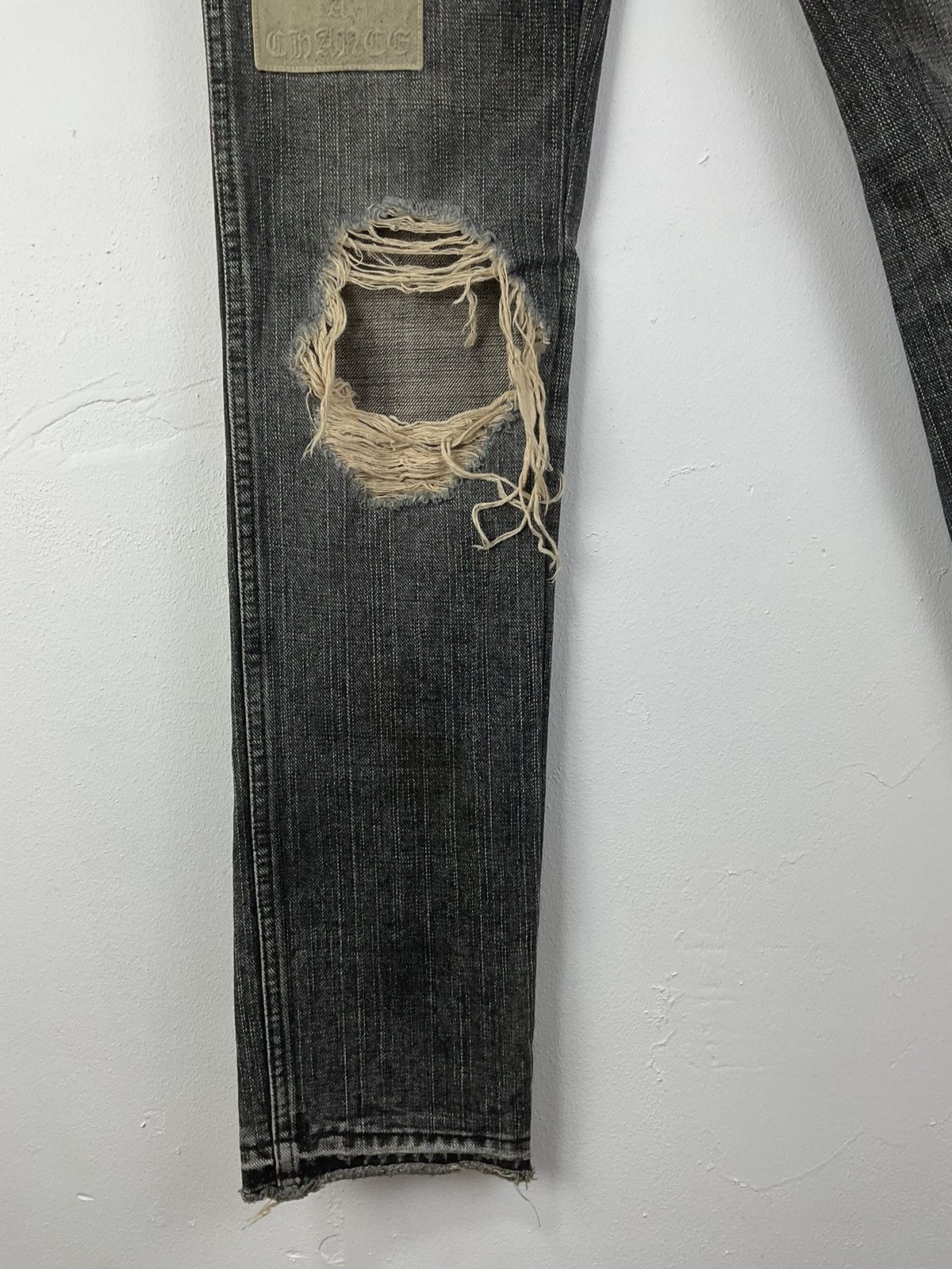 Number (N)ine Number (N)ine F/W'04 Love & Peace Patchwork Distressed Denim Size US 30 / EU 46 - 5 Thumbnail