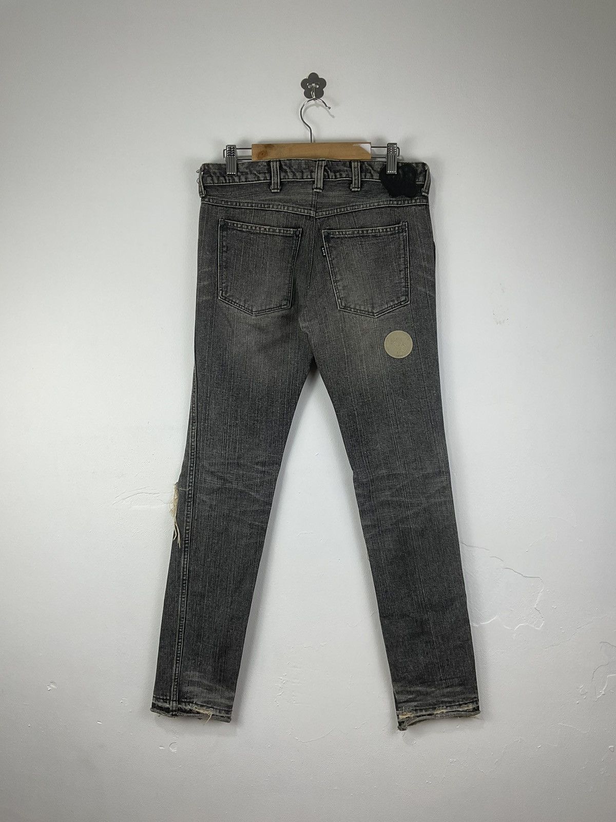 Number (N)ine Number (N)ine F/W'04 Love & Peace Patchwork Distressed Denim Size US 30 / EU 46 - 10 Thumbnail