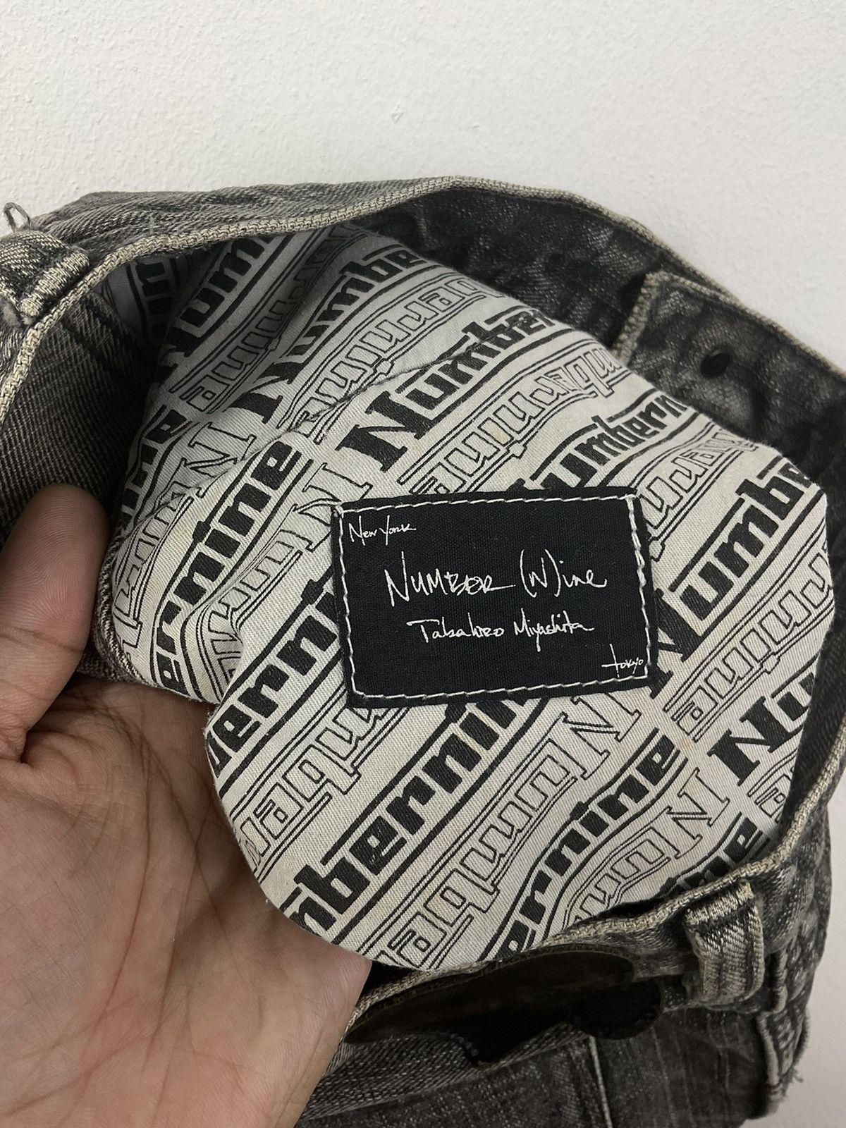 Number (N)ine Number (N)ine F/W'04 Love & Peace Patchwork Distressed Denim Size US 30 / EU 46 - 14 Thumbnail
