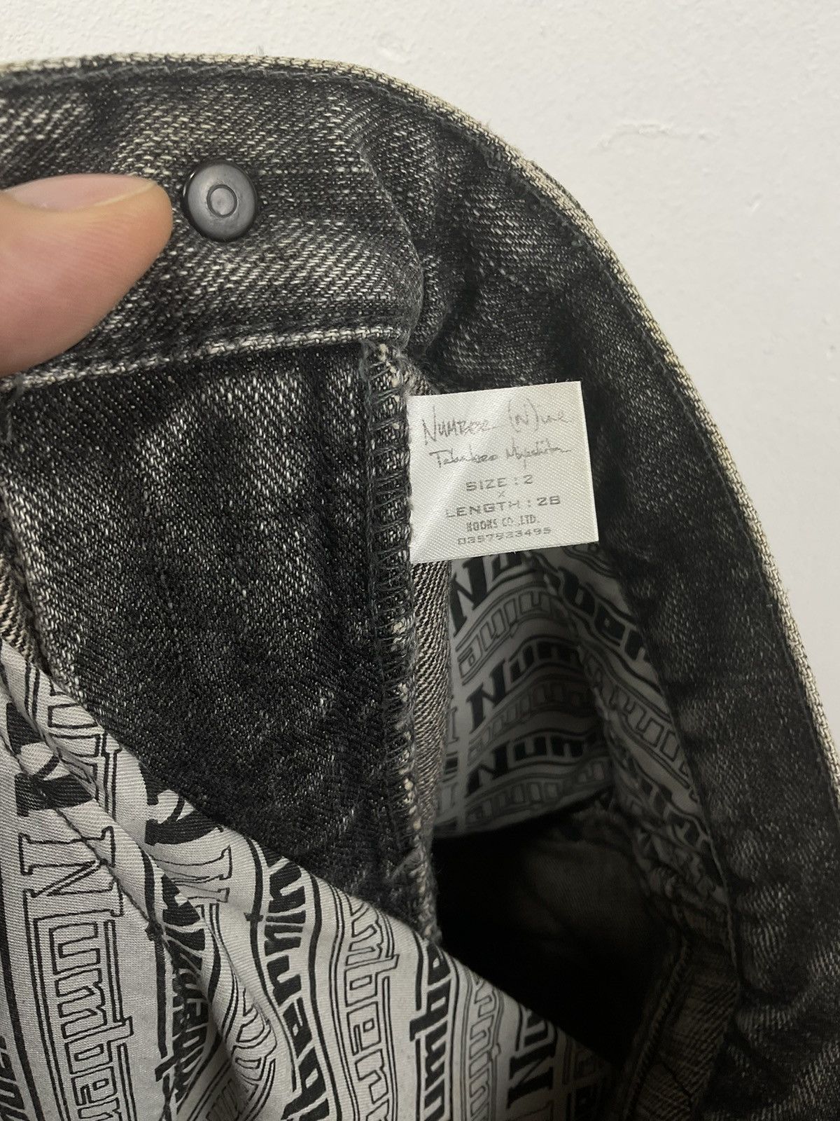 Number (N)ine Number (N)ine F/W'04 Love & Peace Patchwork Distressed Denim Size US 30 / EU 46 - 15 Thumbnail