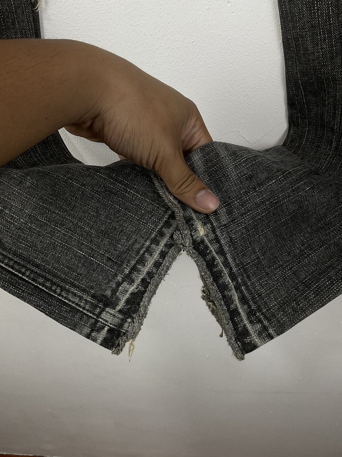 Number (N)ine Number (N)ine F/W'04 Love & Peace Patchwork Distressed Denim Size US 30 / EU 46 - 7 Thumbnail