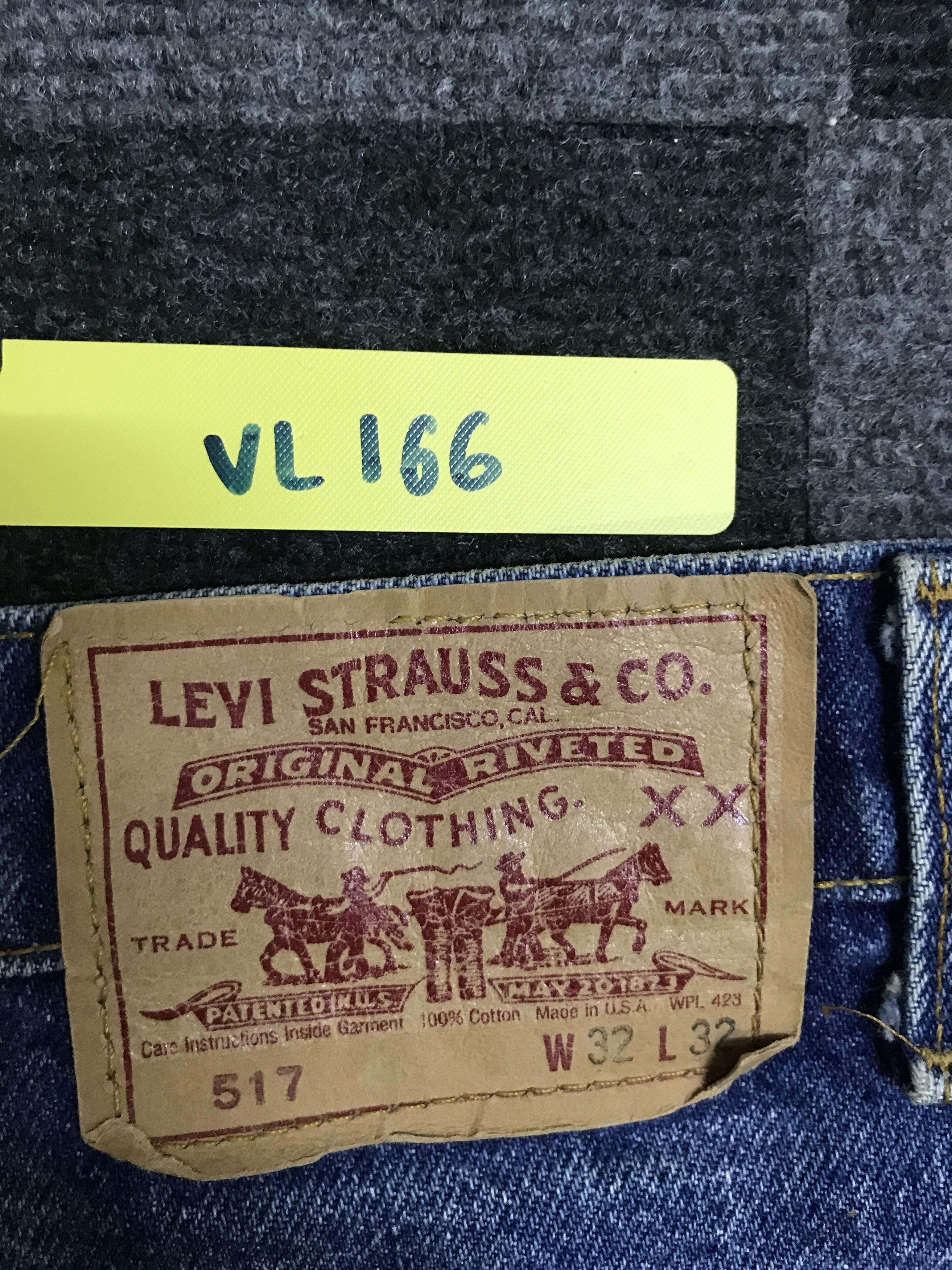 Levi's VL166-Vintage Levis 517 Blue Wash Flare Jeans Size US 31 - 15 Thumbnail