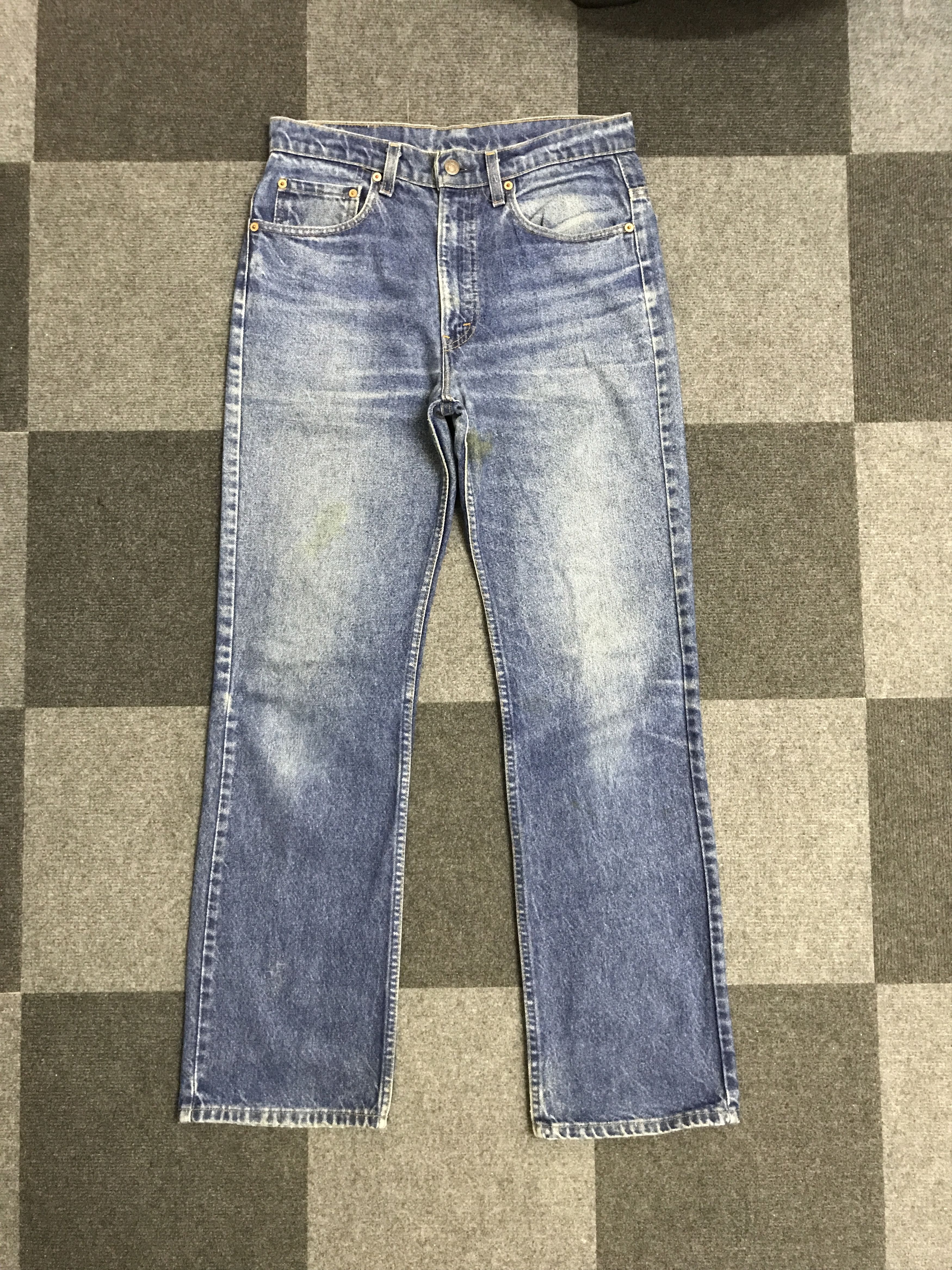 Levi's VL166-Vintage Levis 517 Blue Wash Flare Jeans Size US 31 - 1 Thumbnail