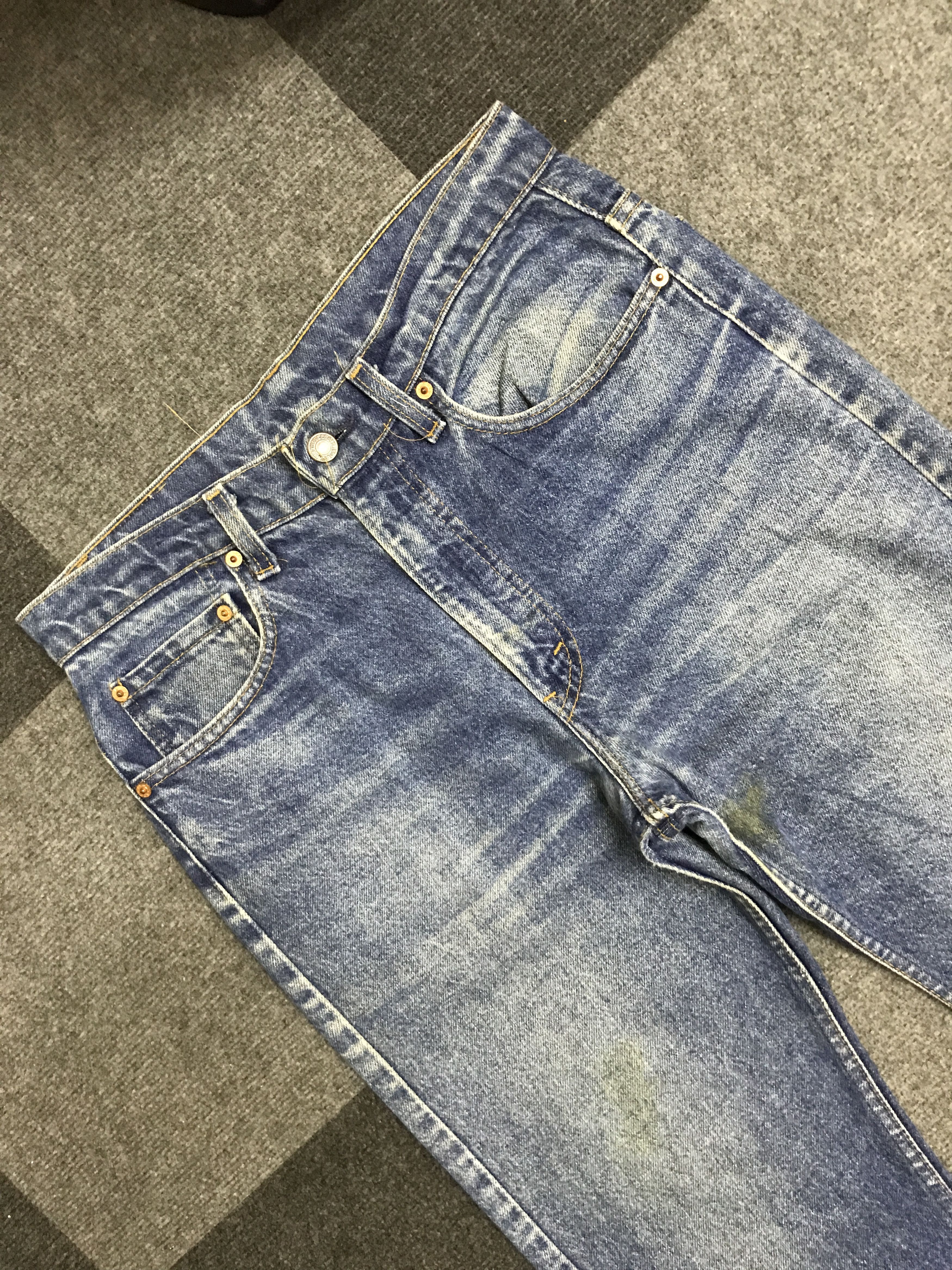 Levi's VL166-Vintage Levis 517 Blue Wash Flare Jeans Size US 31 - 2 Thumbnail