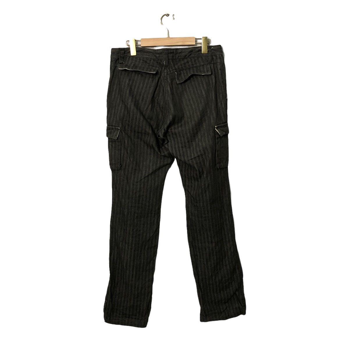 RAGEBLUE Vintage Rageblue Striped 6 Pocket Faded Cargo Pants W32 Size US 32 / EU 48 - 4 Thumbnail