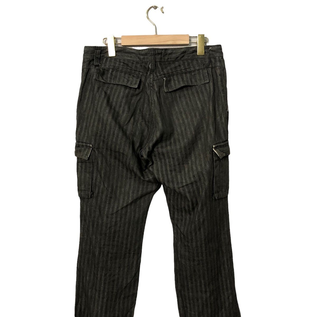 RAGEBLUE Vintage Rageblue Striped 6 Pocket Faded Cargo Pants W32 Size US 32 / EU 48 - 5 Thumbnail