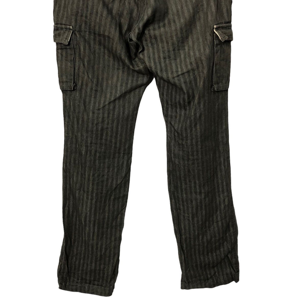 RAGEBLUE Vintage Rageblue Striped 6 Pocket Faded Cargo Pants W32 Size US 32 / EU 48 - 6 Thumbnail