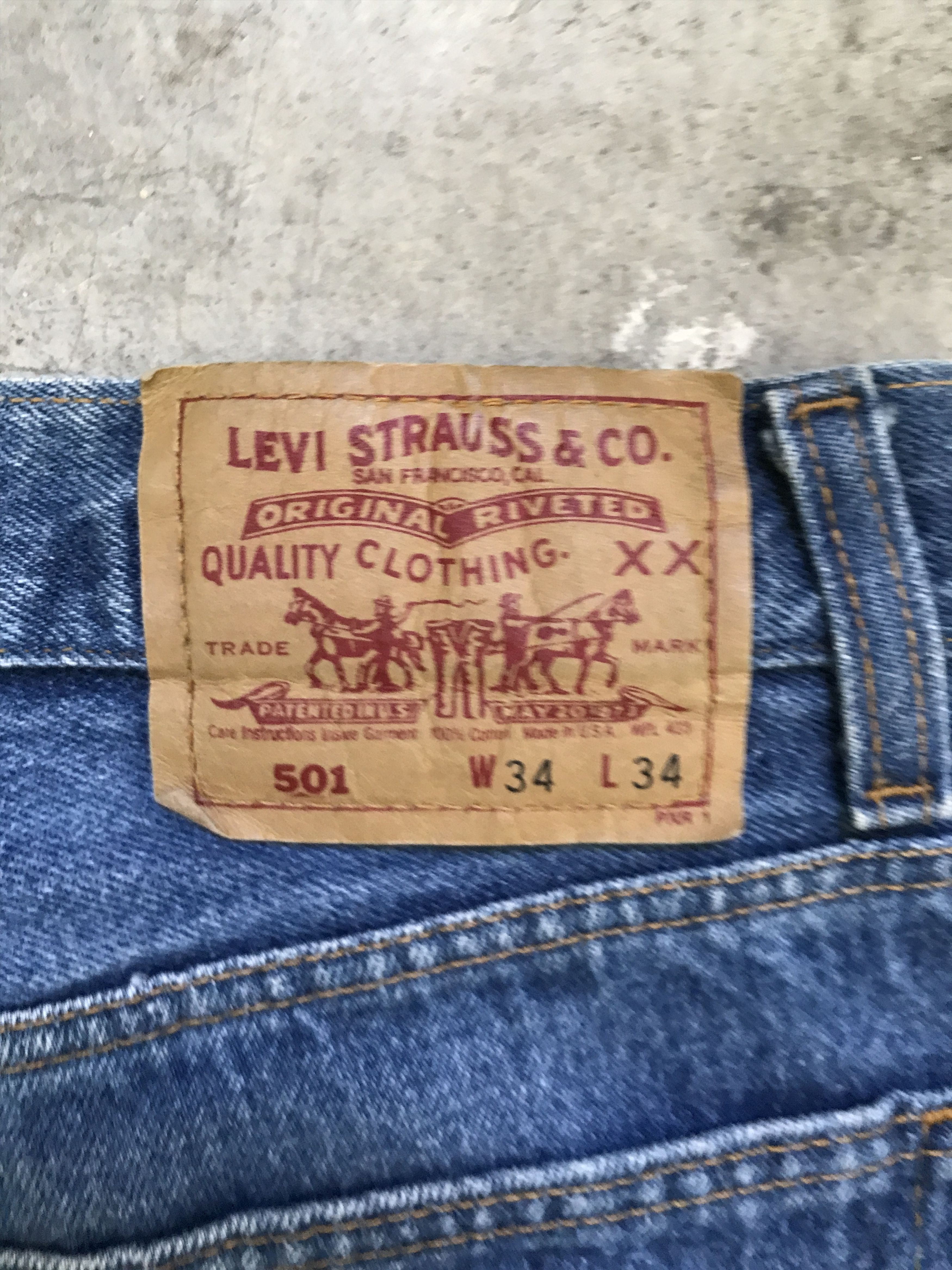 Levi's VLEV46 - Vintage 90s Levis 501 Distressed Denim Size US 32 / EU 48 - 15 Thumbnail
