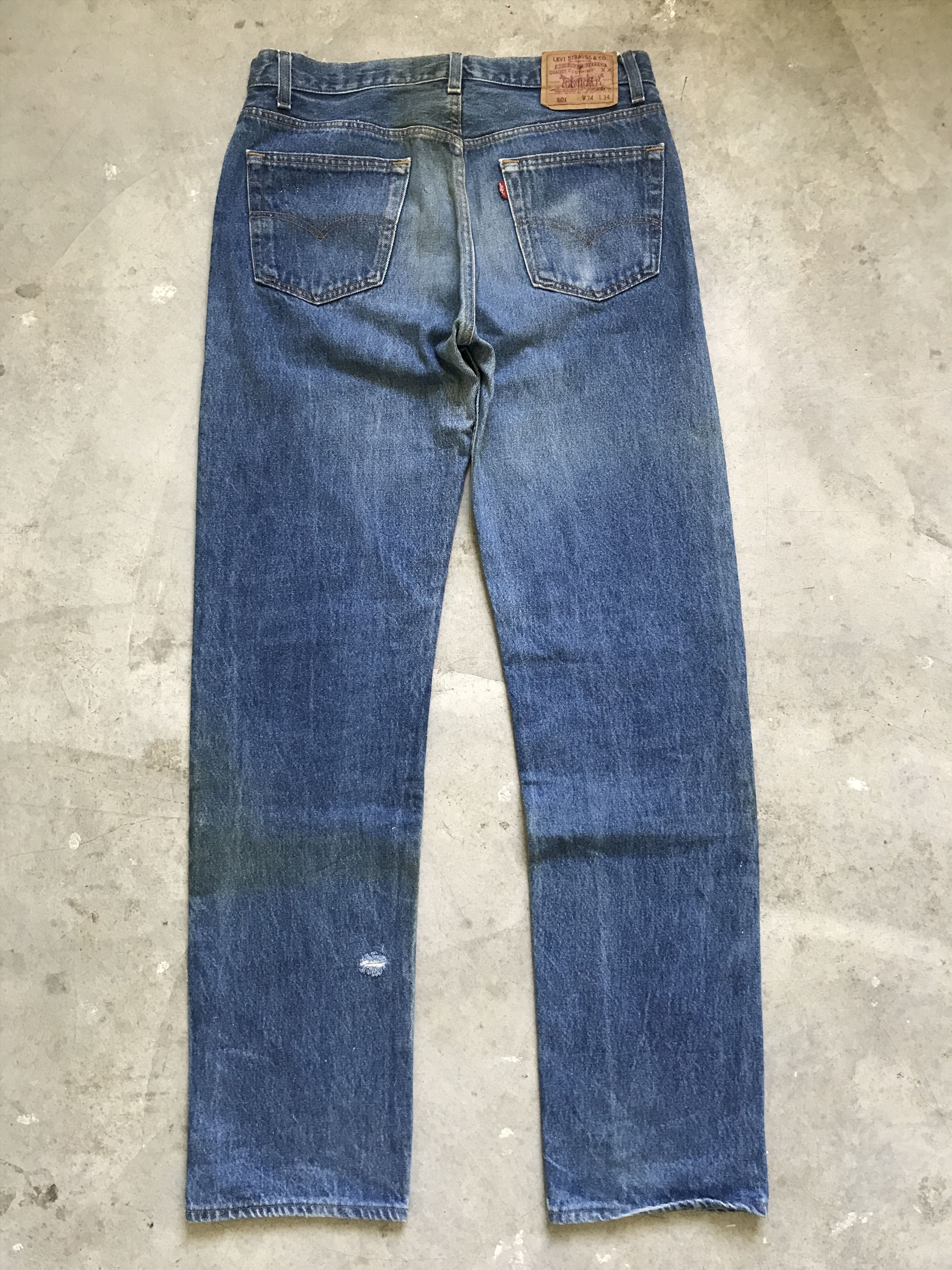 Levi's VLEV46 - Vintage 90s Levis 501 Distressed Denim Size US 32 / EU 48 - 11 Thumbnail