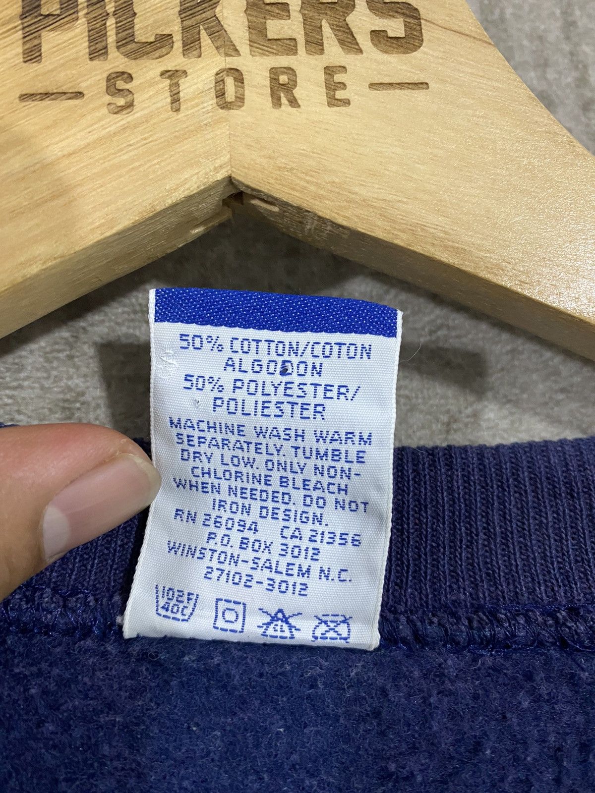 Champion Vintage 90s Champion Michigan Spellout Pullover Navy Large Size US L / EU 52-54 / 3 - 7 Thumbnail