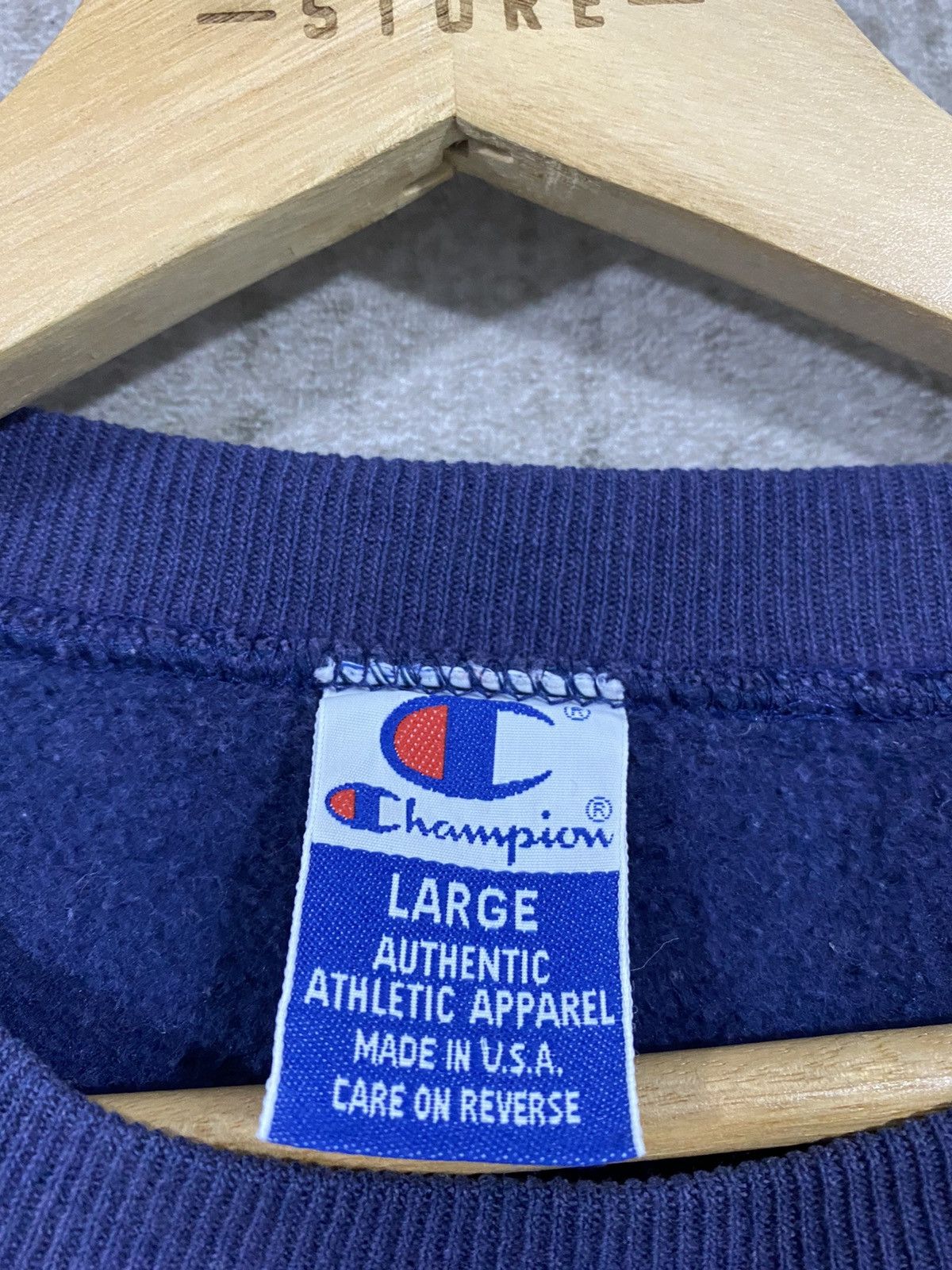 Champion Vintage 90s Champion Michigan Spellout Pullover Navy Large Size US L / EU 52-54 / 3 - 6 Thumbnail
