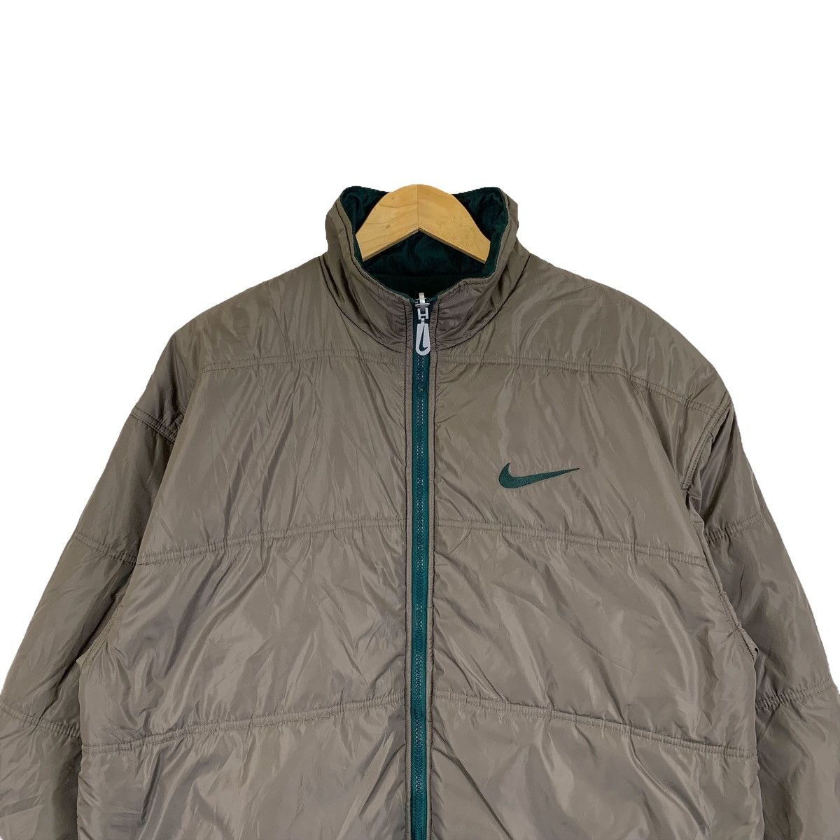 Nike × Vintage Vintage 90s NIKE Swoosh Sportswear Zipper Reversible Jacket Size US L / EU 52-54 / 3 - 9 Thumbnail