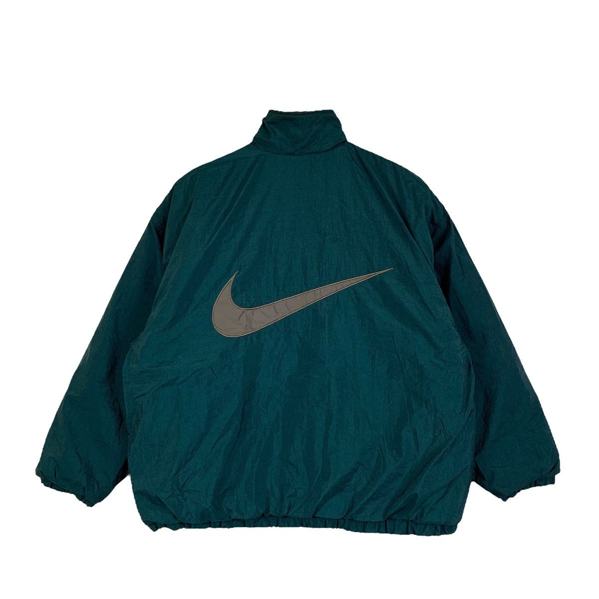 Nike × Vintage Vintage 90s NIKE Swoosh Sportswear Zipper Reversible Jacket Size US L / EU 52-54 / 3 - 1 Thumbnail