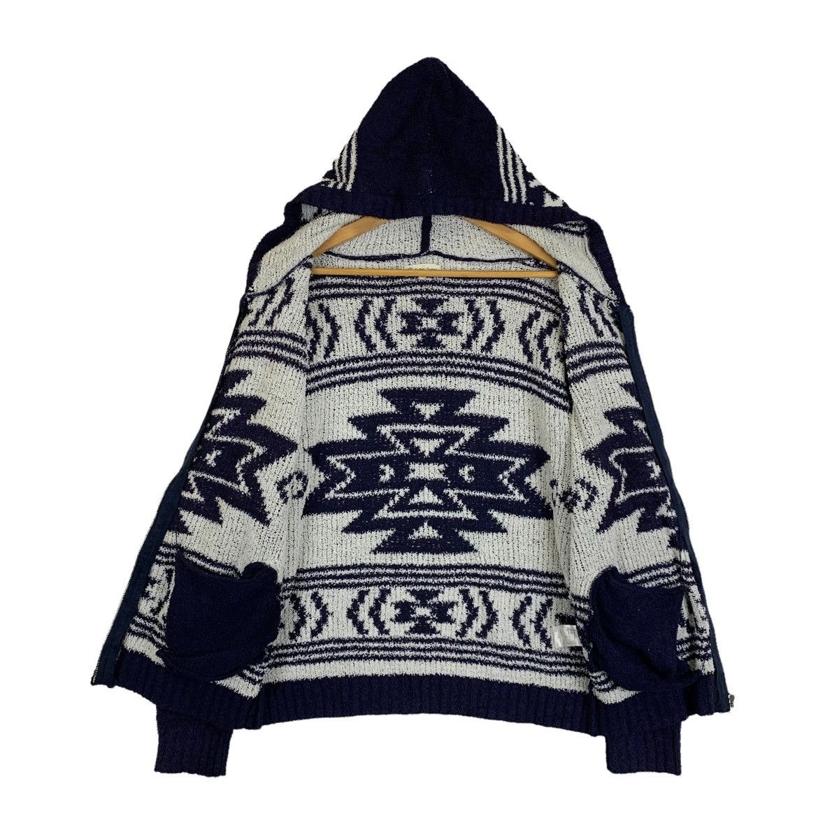Japanese Brand × Vintage CUBE SUGAR Navajo Japanese Knitwear Hoodie Sweater Jacket Size US M / EU 48-50 / 2 - 3 Thumbnail