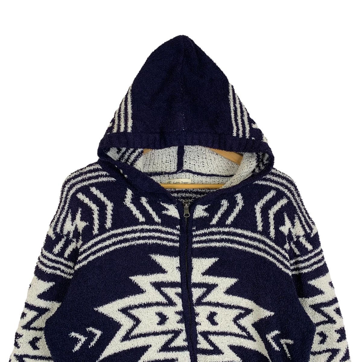 Japanese Brand × Vintage CUBE SUGAR Navajo Japanese Knitwear Hoodie Sweater Jacket Size US M / EU 48-50 / 2 - 5 Thumbnail