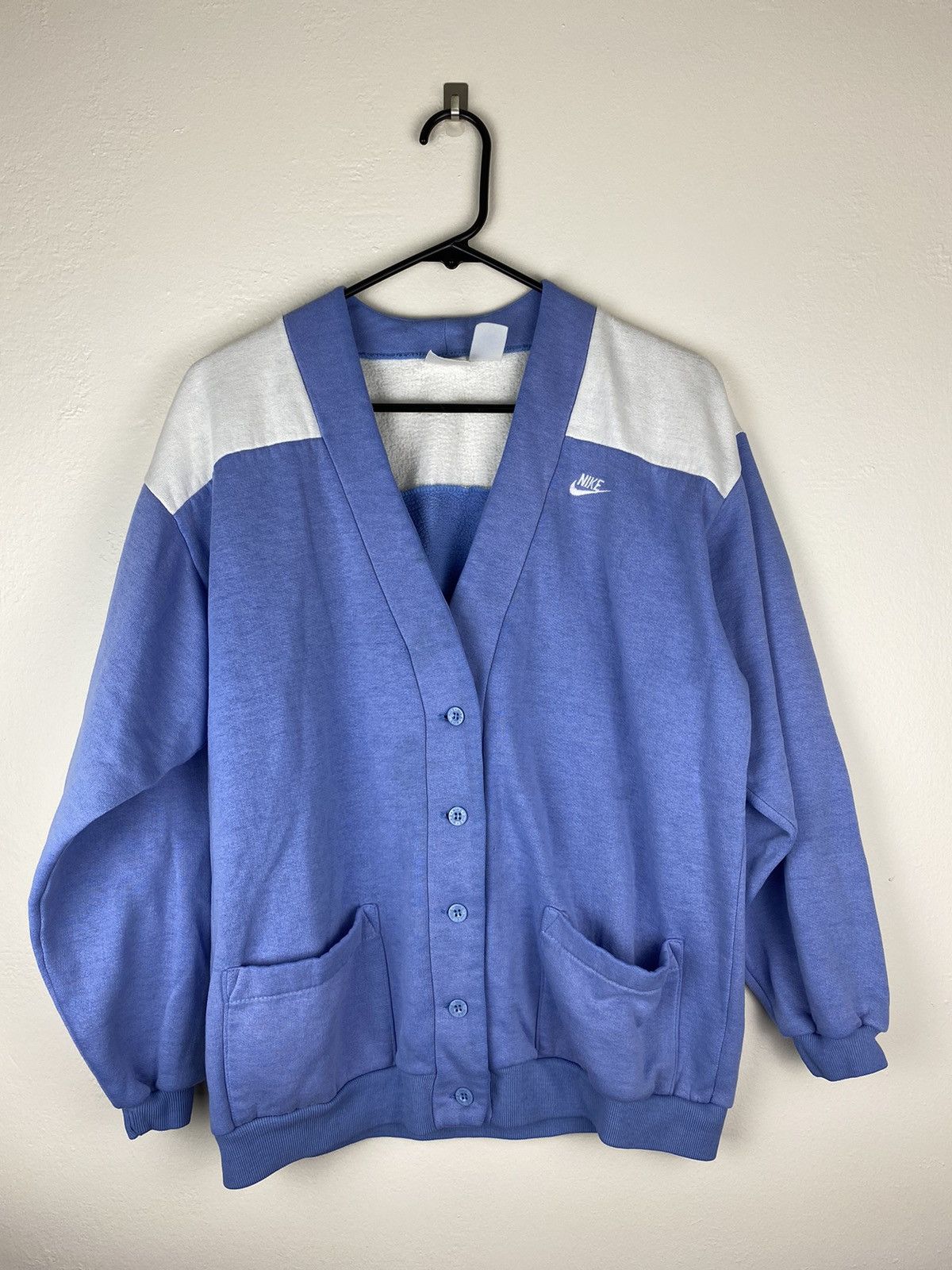 Nike Vintage Nike Cardigan Rare 80’s Blue Sweater Size US M / EU 48-50 / 2 - 2 Thumbnail