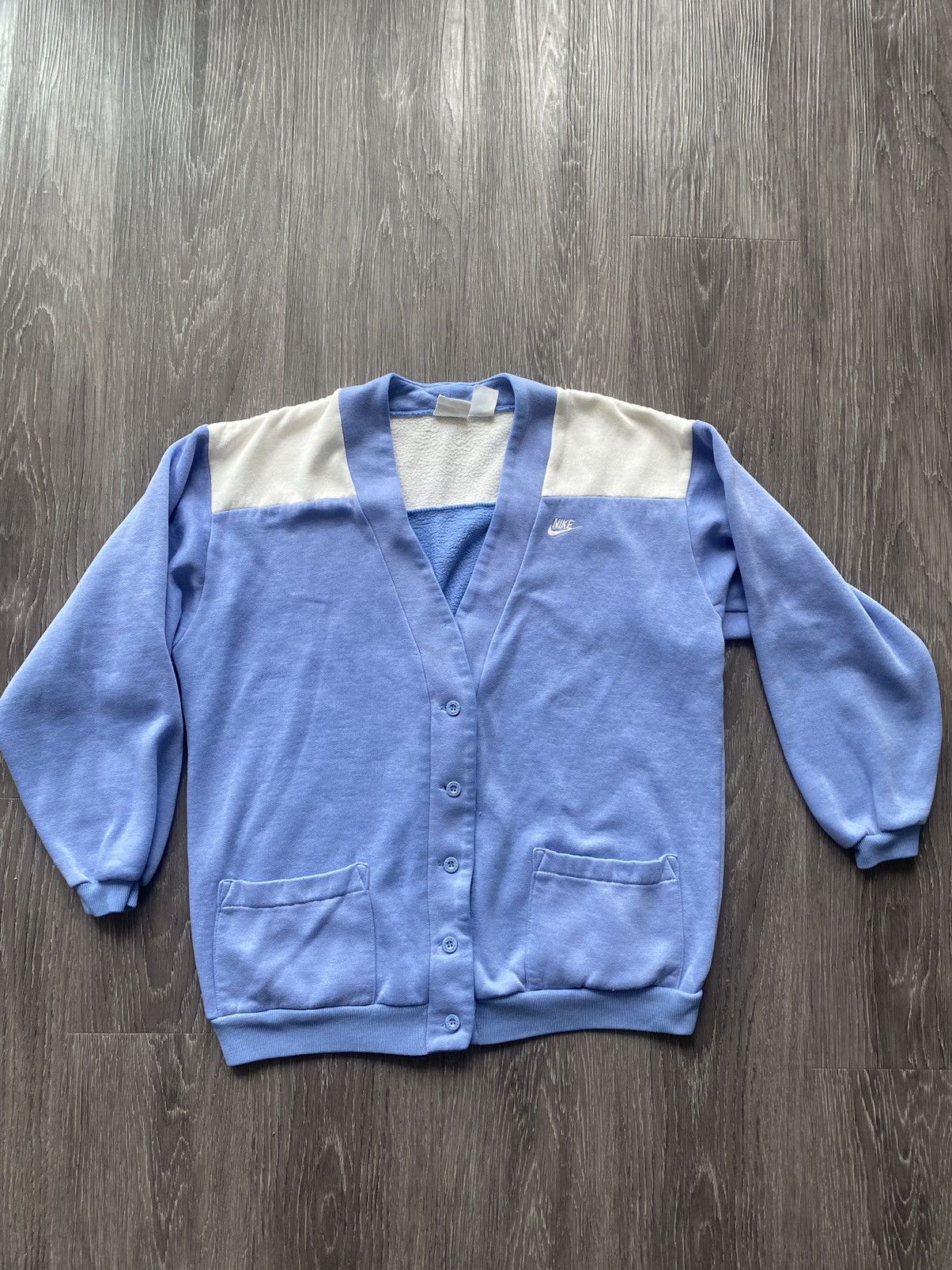 Nike Vintage Nike Cardigan Rare 80’s Blue Sweater Size US M / EU 48-50 / 2 - 1 Thumbnail