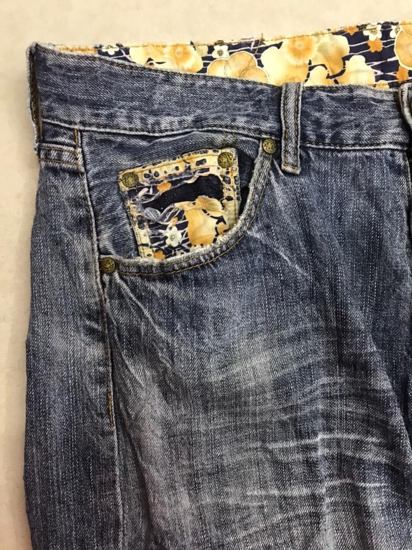 Japanese Brand Unbrand denim pants with lucky koi embroidery Size US 34 / EU 50 - 9 Thumbnail