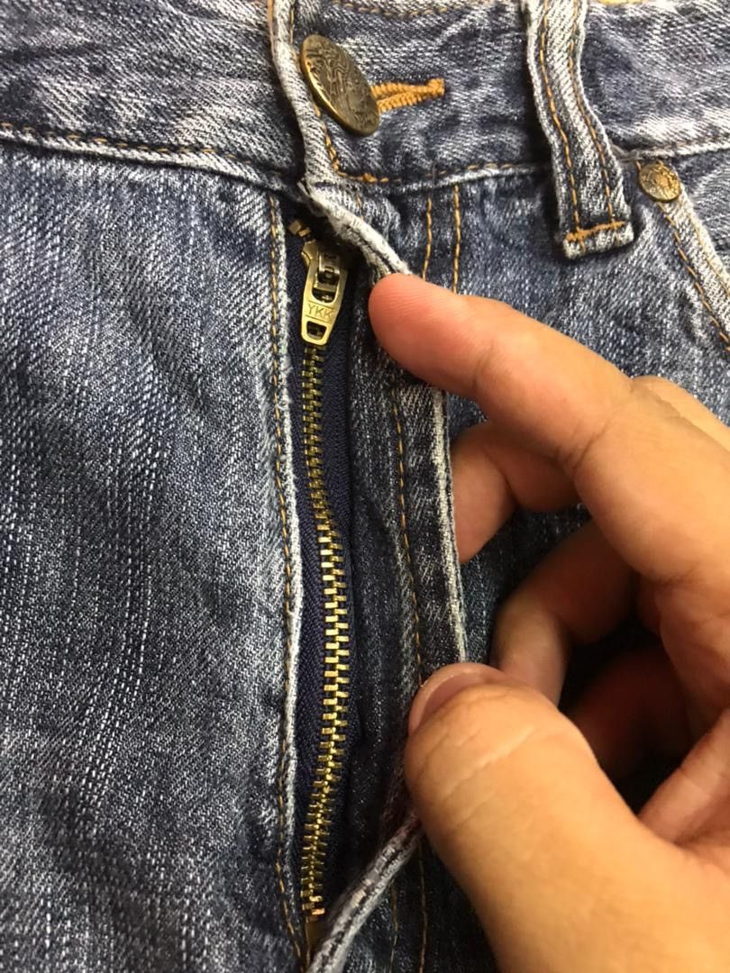 Japanese Brand Unbrand denim pants with lucky koi embroidery Size US 34 / EU 50 - 6 Thumbnail