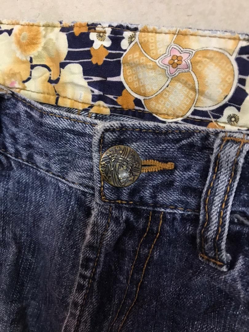 Japanese Brand Unbrand denim pants with lucky koi embroidery Size US 34 / EU 50 - 5 Thumbnail