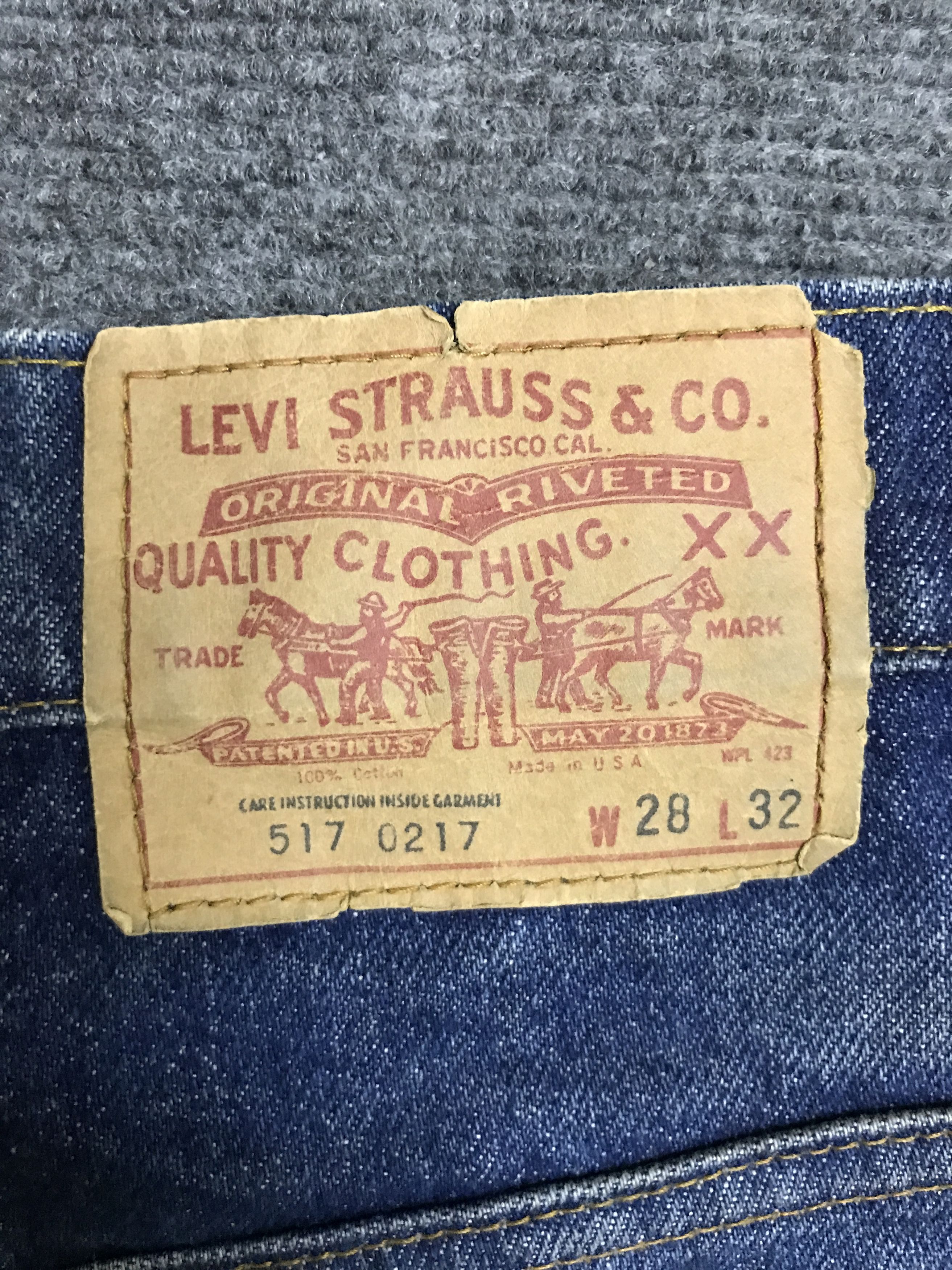 Levi's VL175- Vtg Levis 517 Flare Blue Wash Jeans Size US 27 - 13 Thumbnail