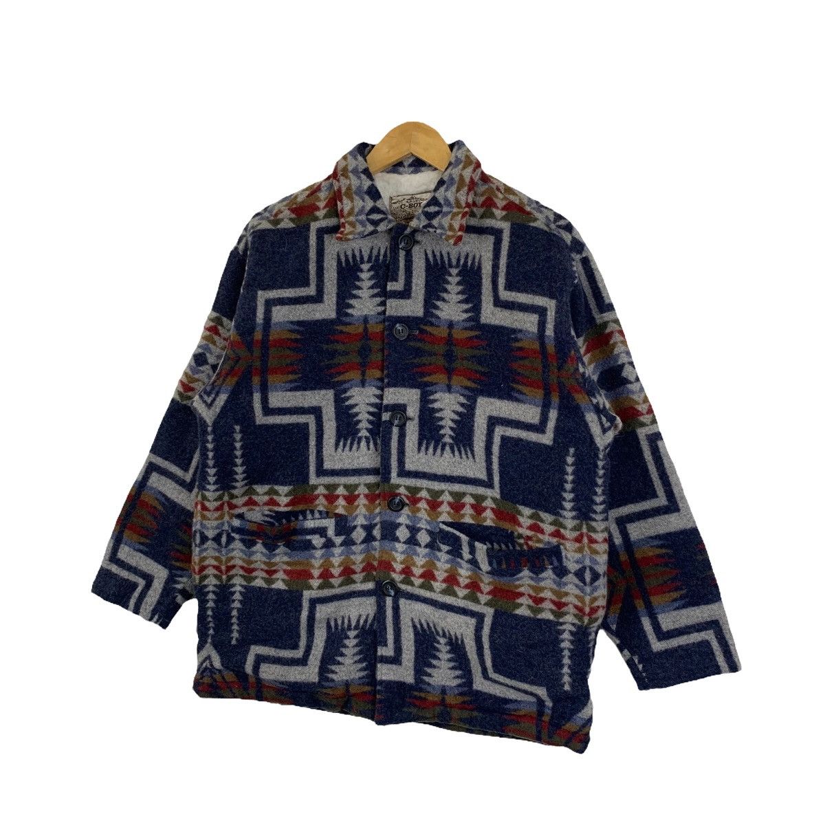 Native C-BOY Aztec Navajo Native Design Wool Sherpa Jacket Size US L / EU 52-54 / 3 - 4 Thumbnail