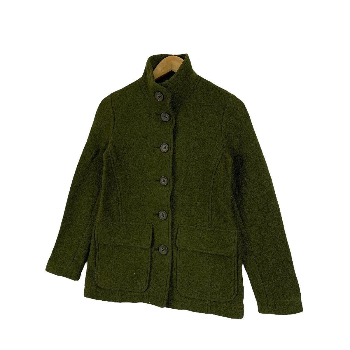 L.L. Bean × Vintage L.L.BEAN Outdoor Double Pocket Fully Button Wool Coat Jacket Size US XS / EU 42 / 0 - 4 Thumbnail