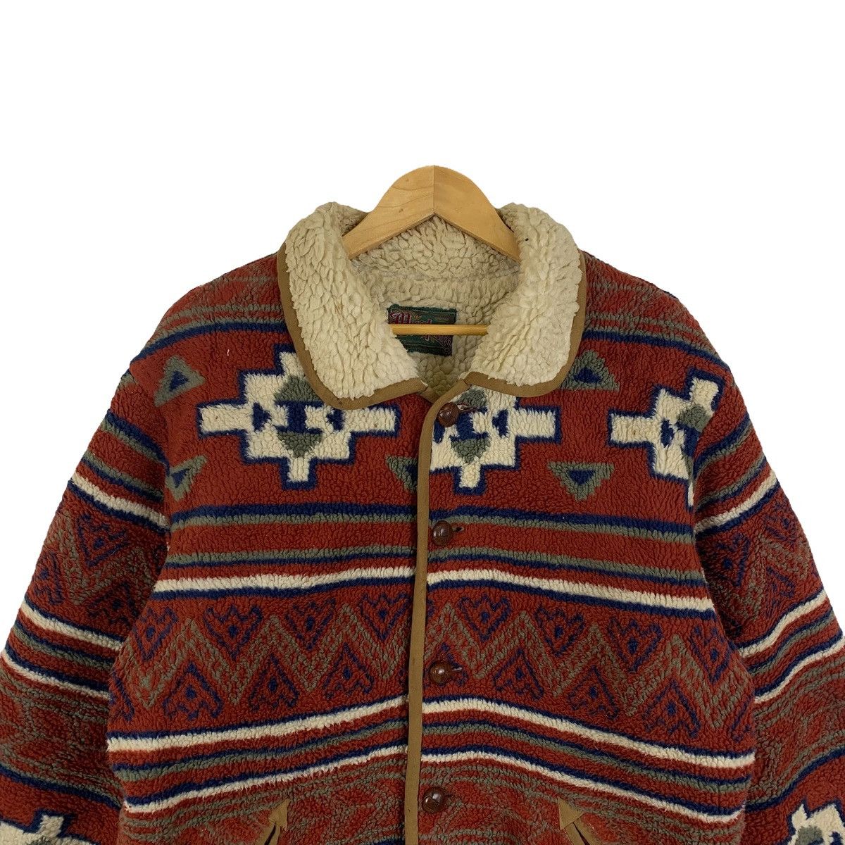 Vintage MIKE BIRNIES Aztec Navajo Design Fleece Sherpa Jacket Size US L / EU 52-54 / 3 - 5 Thumbnail