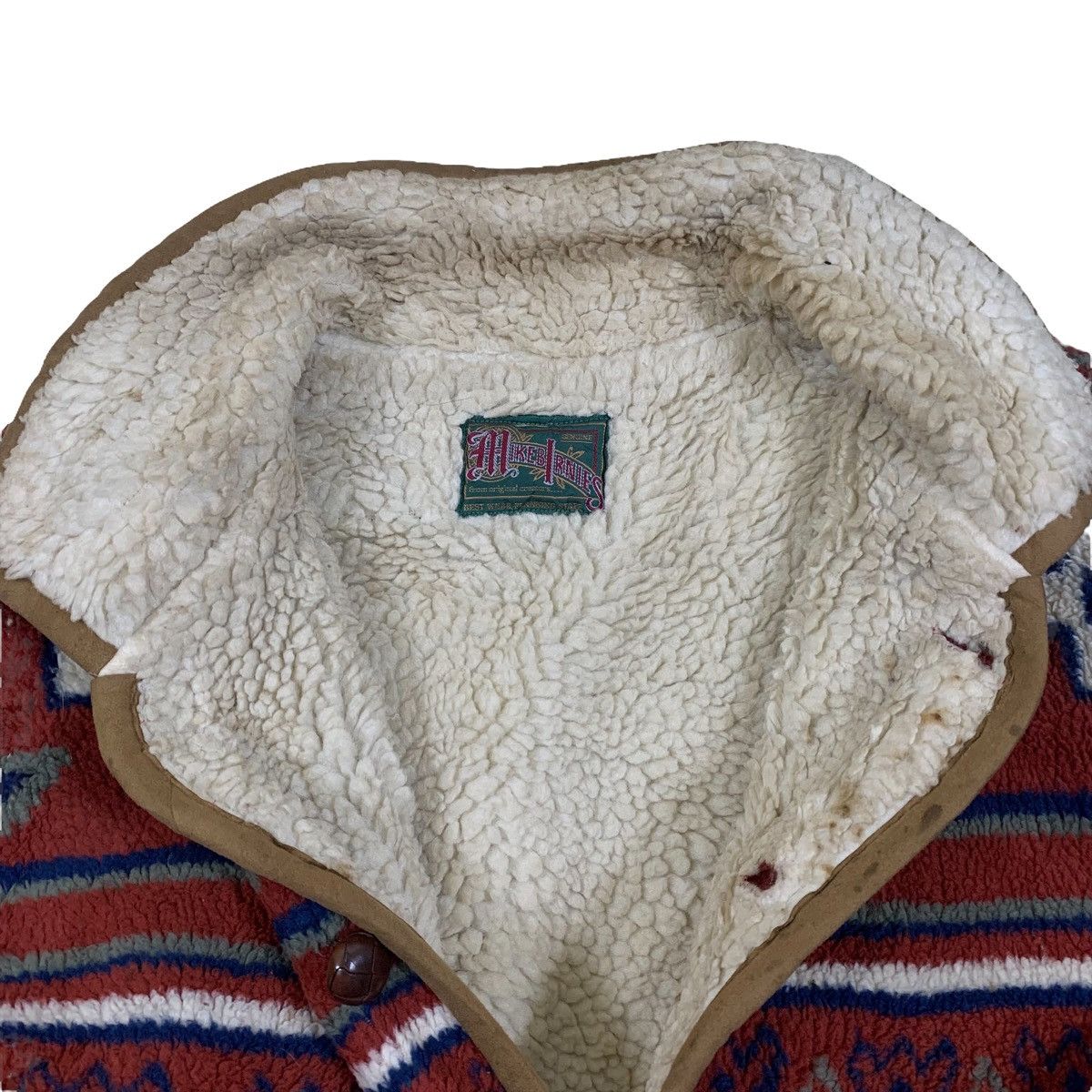 Vintage MIKE BIRNIES Aztec Navajo Design Fleece Sherpa Jacket Size US L / EU 52-54 / 3 - 11 Thumbnail
