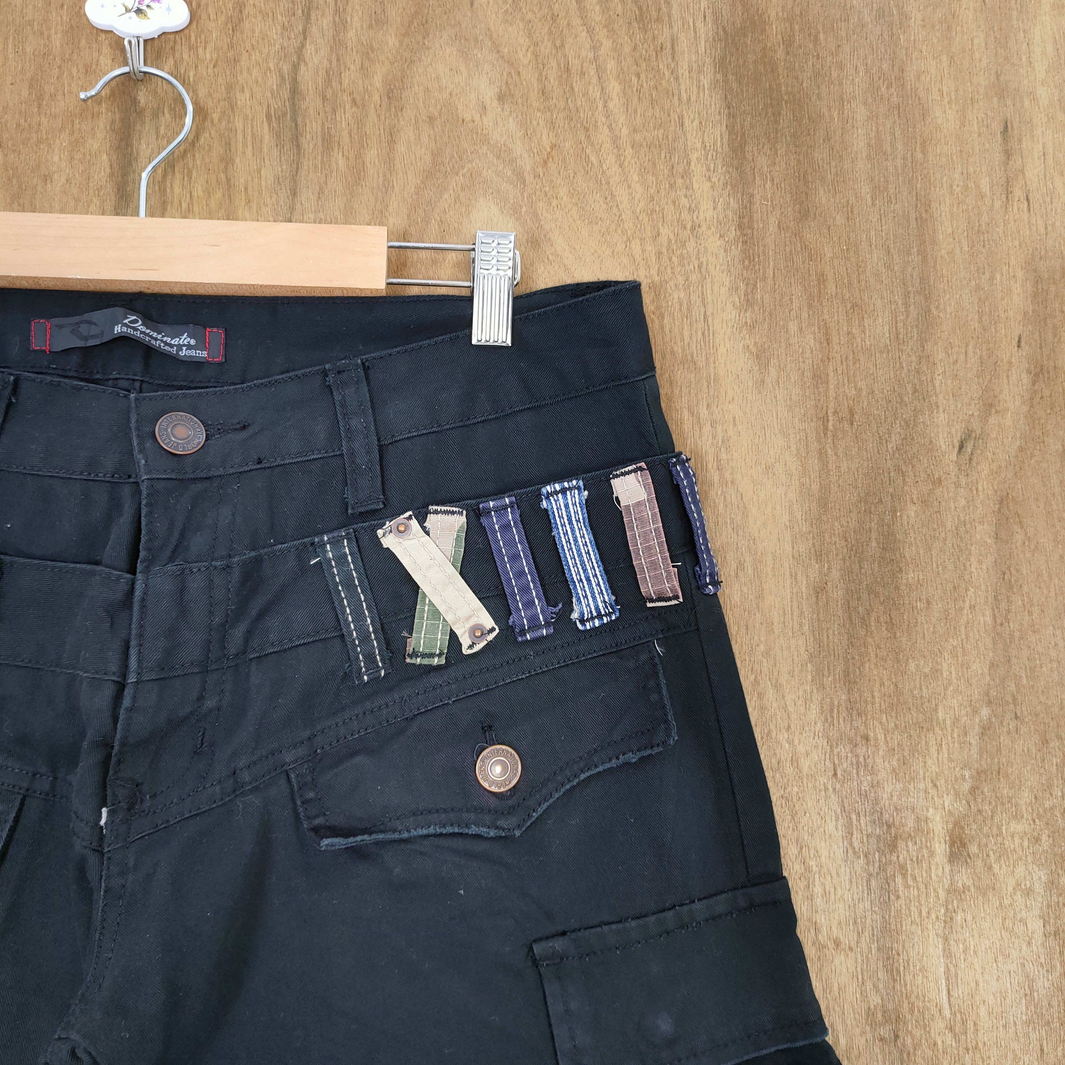 Japanese Brand #1 DOMINATED DOUBLE WAIST BLACK CARGO PANTS Size US 32 / EU 48 - 6 Thumbnail