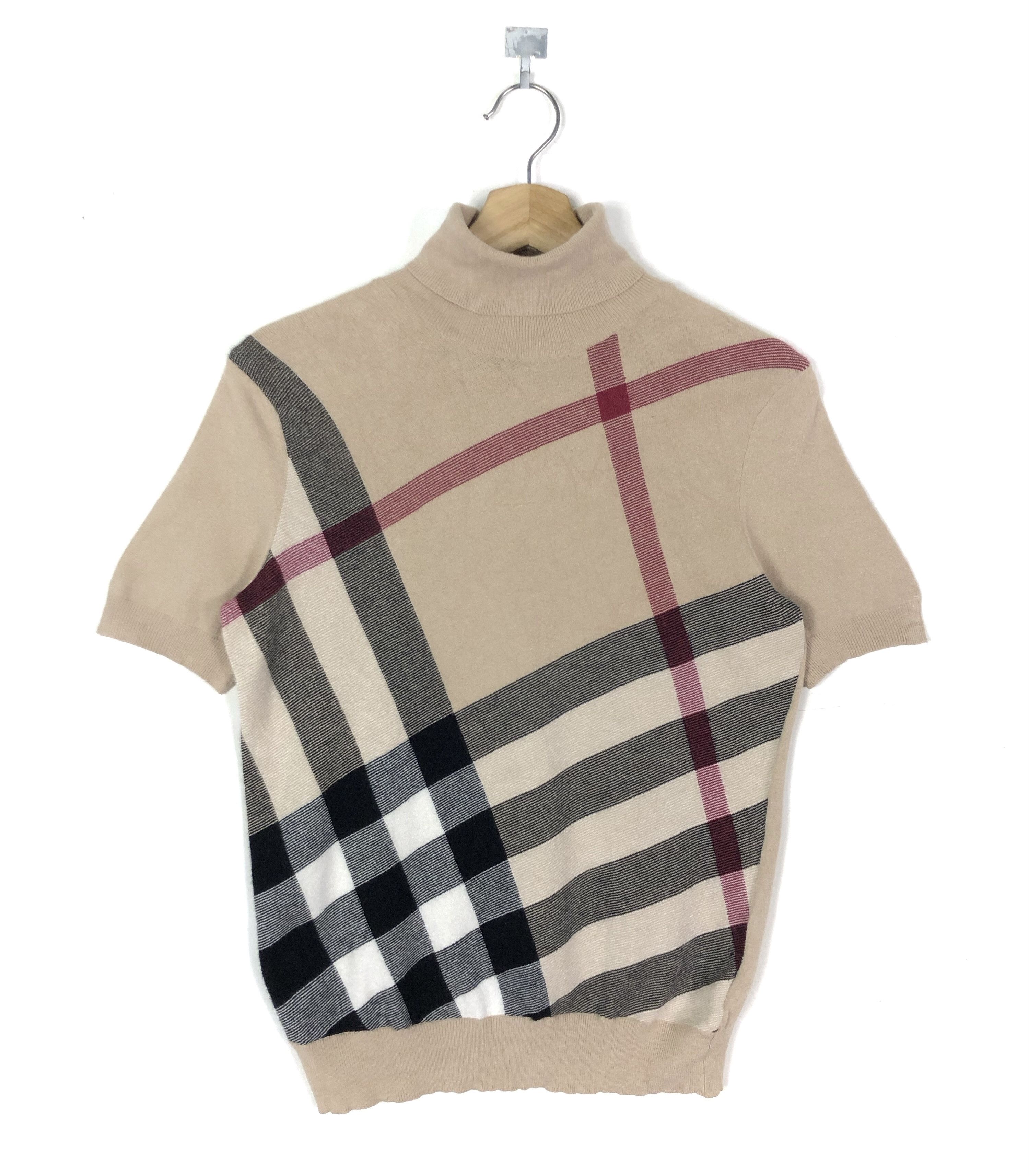 Burberry RARE🔥BURBERRY JAPAN TURTLE NECK RAYON BLEND S/S SWEATER Size S / US 4 / IT 40 - 1 Thumbnail