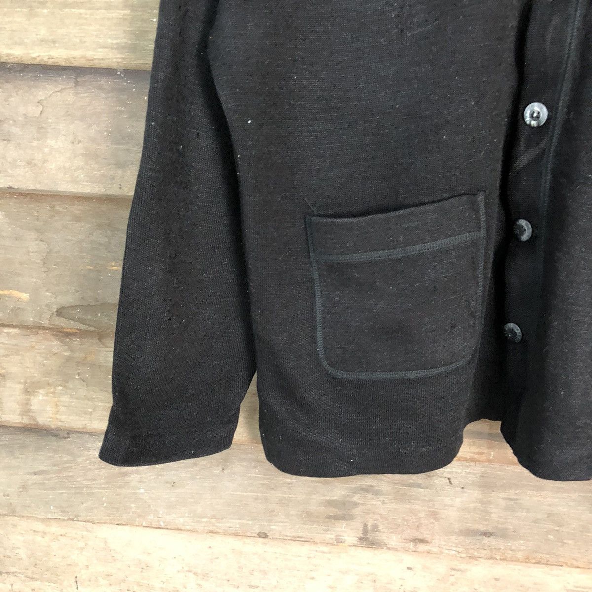 Japanese Brand Les mues Paris Black Patterned Cardigans #6759 Size US L / EU 52-54 / 3 - 4 Thumbnail