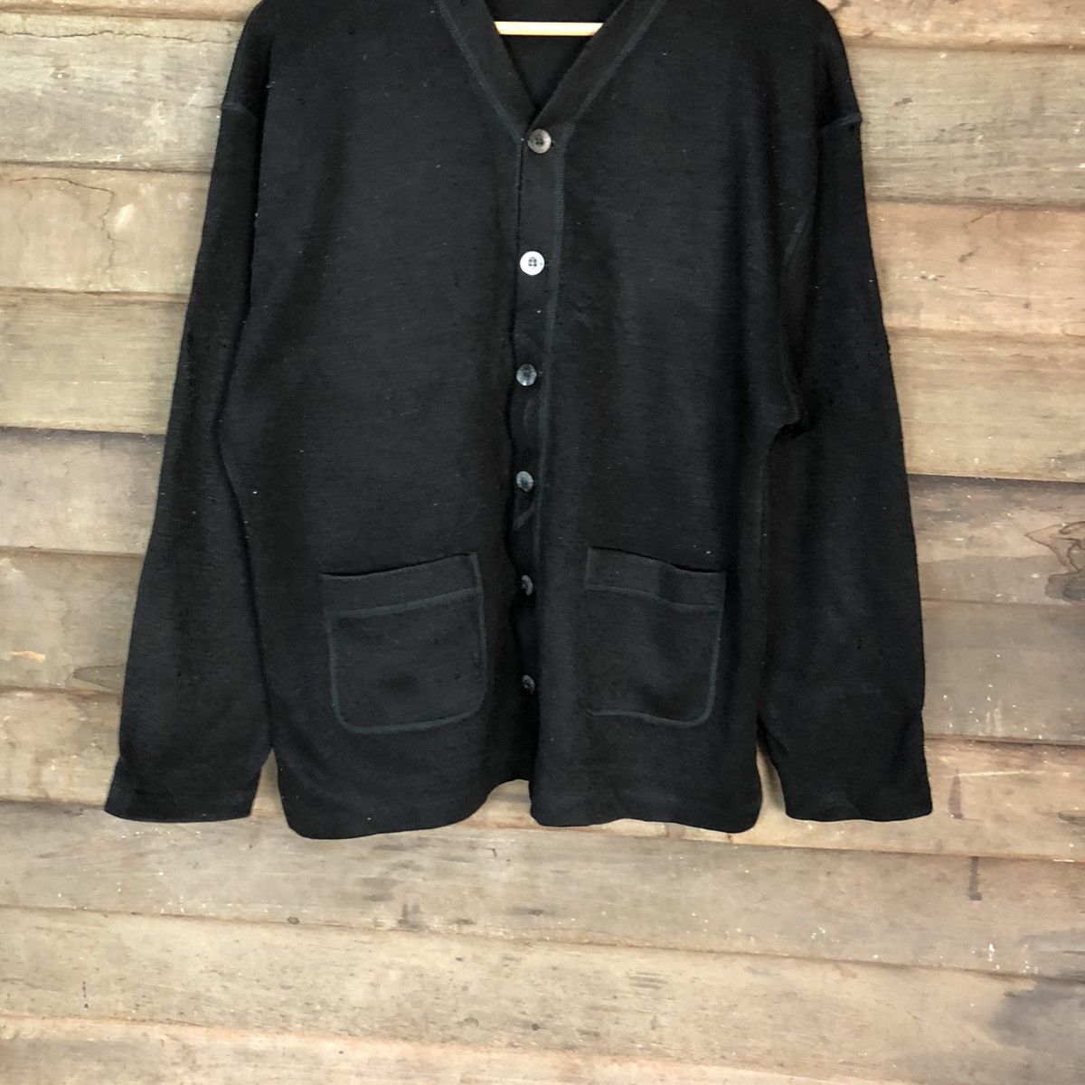 Japanese Brand Les mues Paris Black Patterned Cardigans #6759 Size US L / EU 52-54 / 3 - 3 Thumbnail