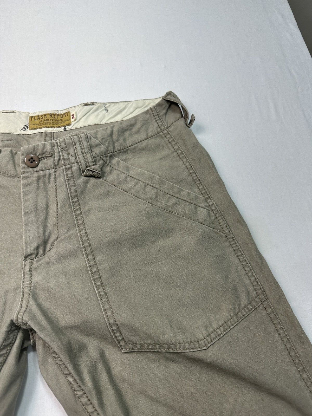 Japanese Brand × Vintage Flash report buckle back fatigue baker pants Size US 32 / EU 48 - 6 Thumbnail