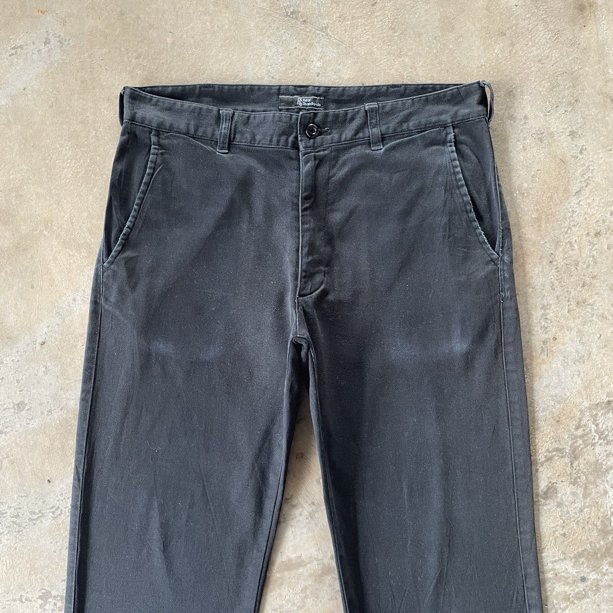 Japanese Brand Vintage Real Standard Japan Faded Black Trouser Casual Pants Size US 32 / EU 48 - 3 Thumbnail
