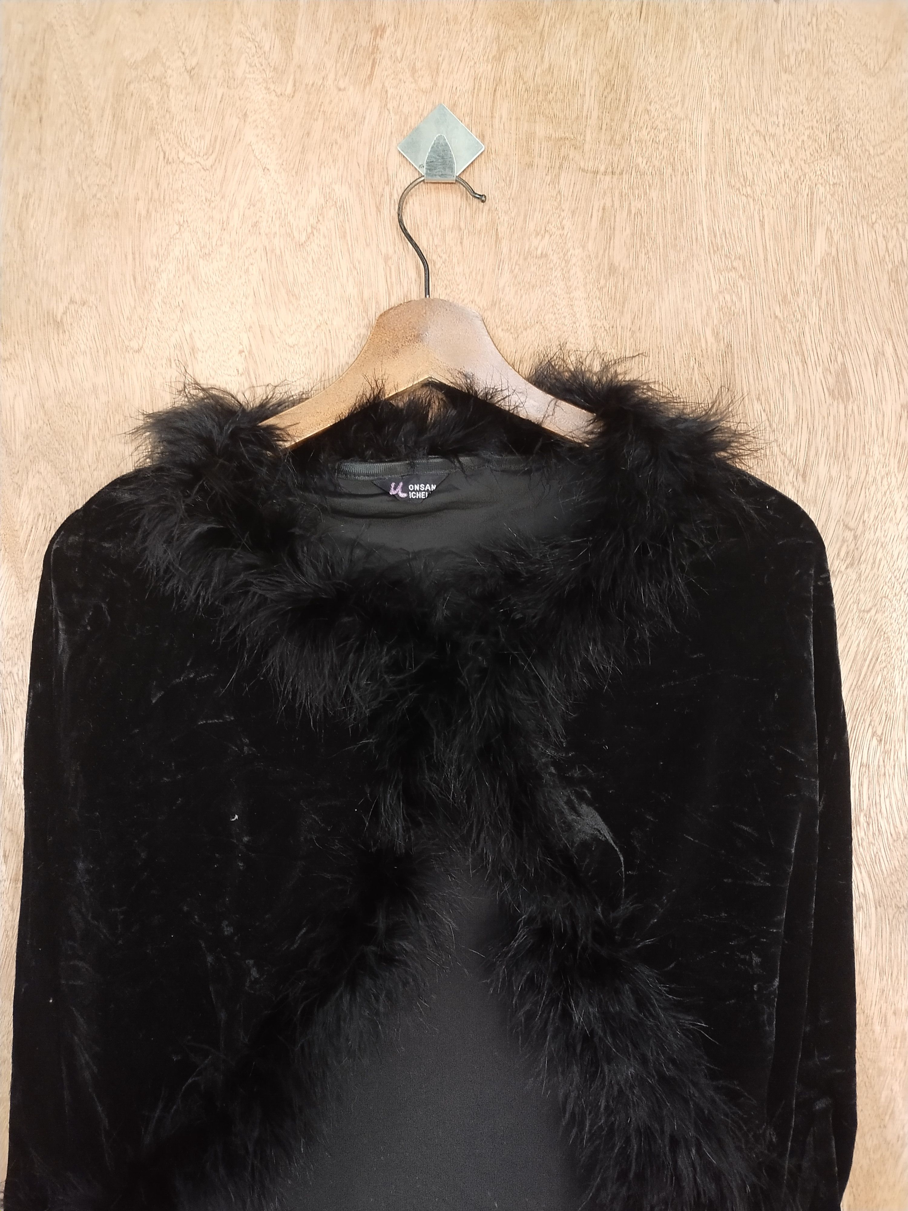 Homespun Knitwear Onsan Ichelle black fur mohair cloaks capes #162 Size US M / EU 48-50 / 2 - 1 Thumbnail