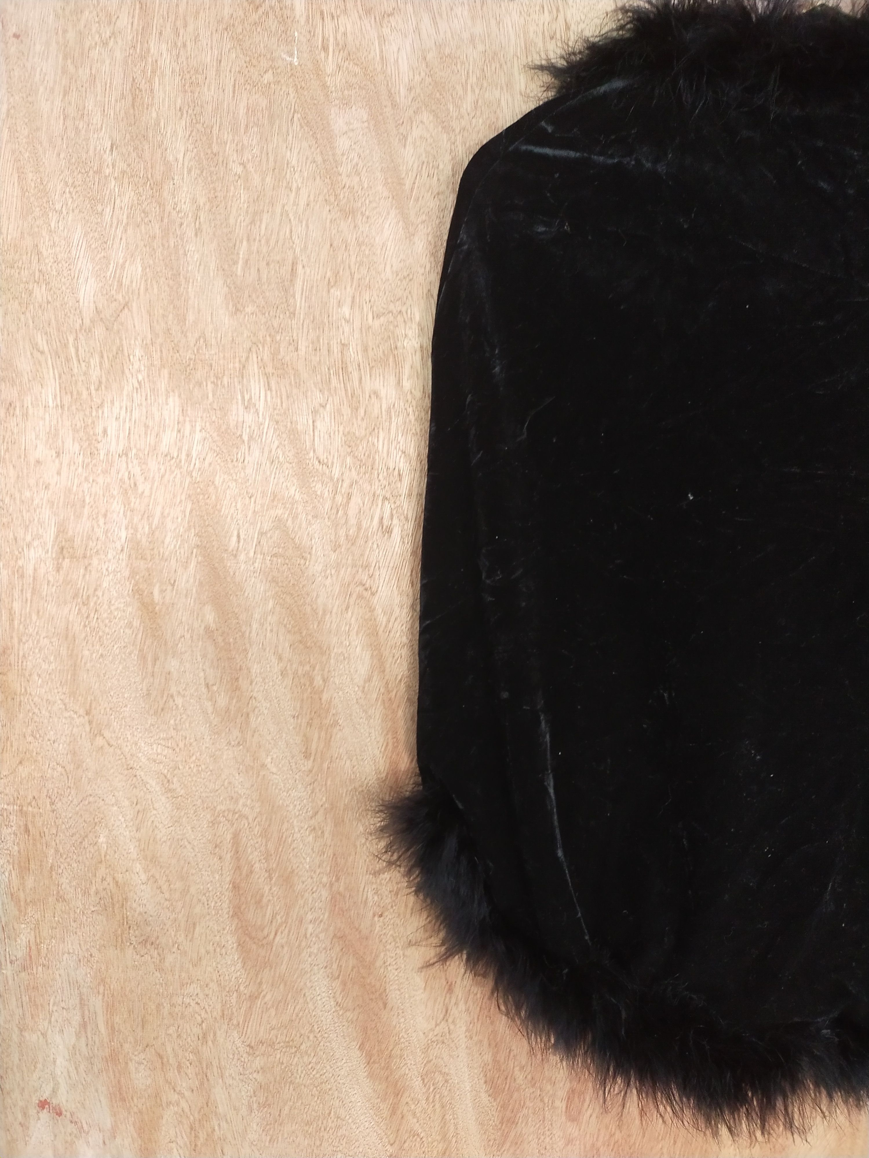 Homespun Knitwear Onsan Ichelle black fur mohair cloaks capes #162 Size US M / EU 48-50 / 2 - 9 Thumbnail