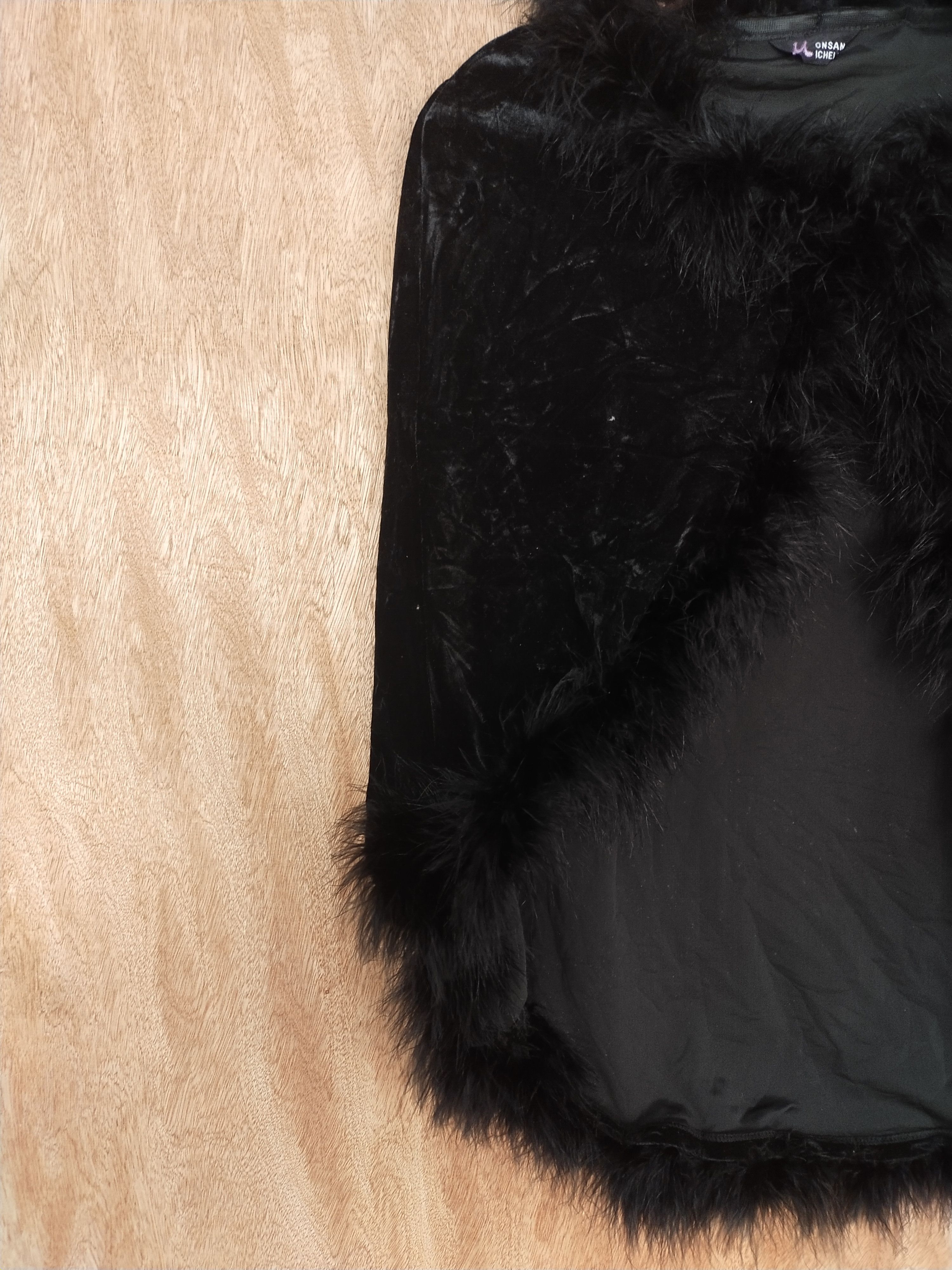 Homespun Knitwear Onsan Ichelle black fur mohair cloaks capes #162 Size US M / EU 48-50 / 2 - 3 Thumbnail