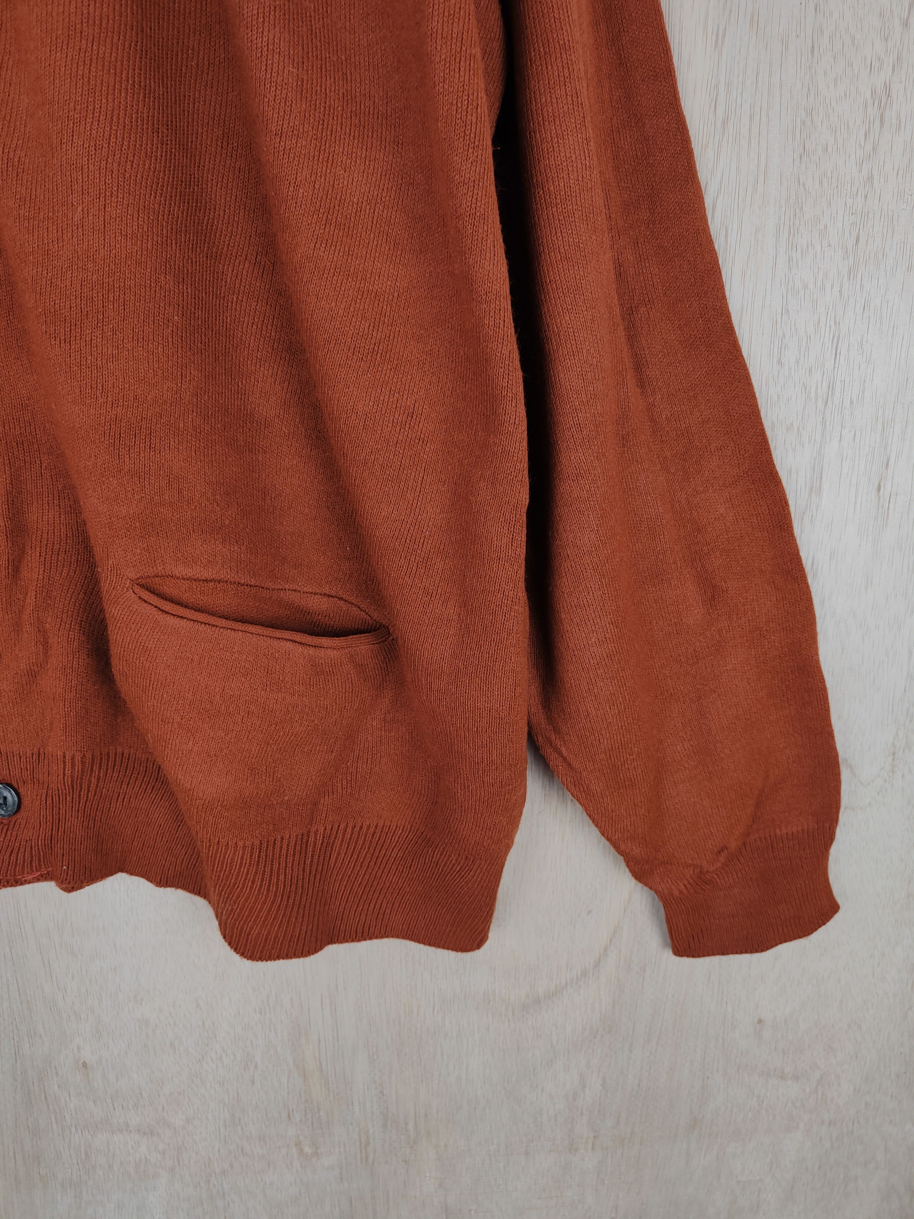 Japanese Brand Mantel made in Tokyo japan Maroon cardiga Sweater #4263 Size US L / EU 52-54 / 3 - 4 Thumbnail