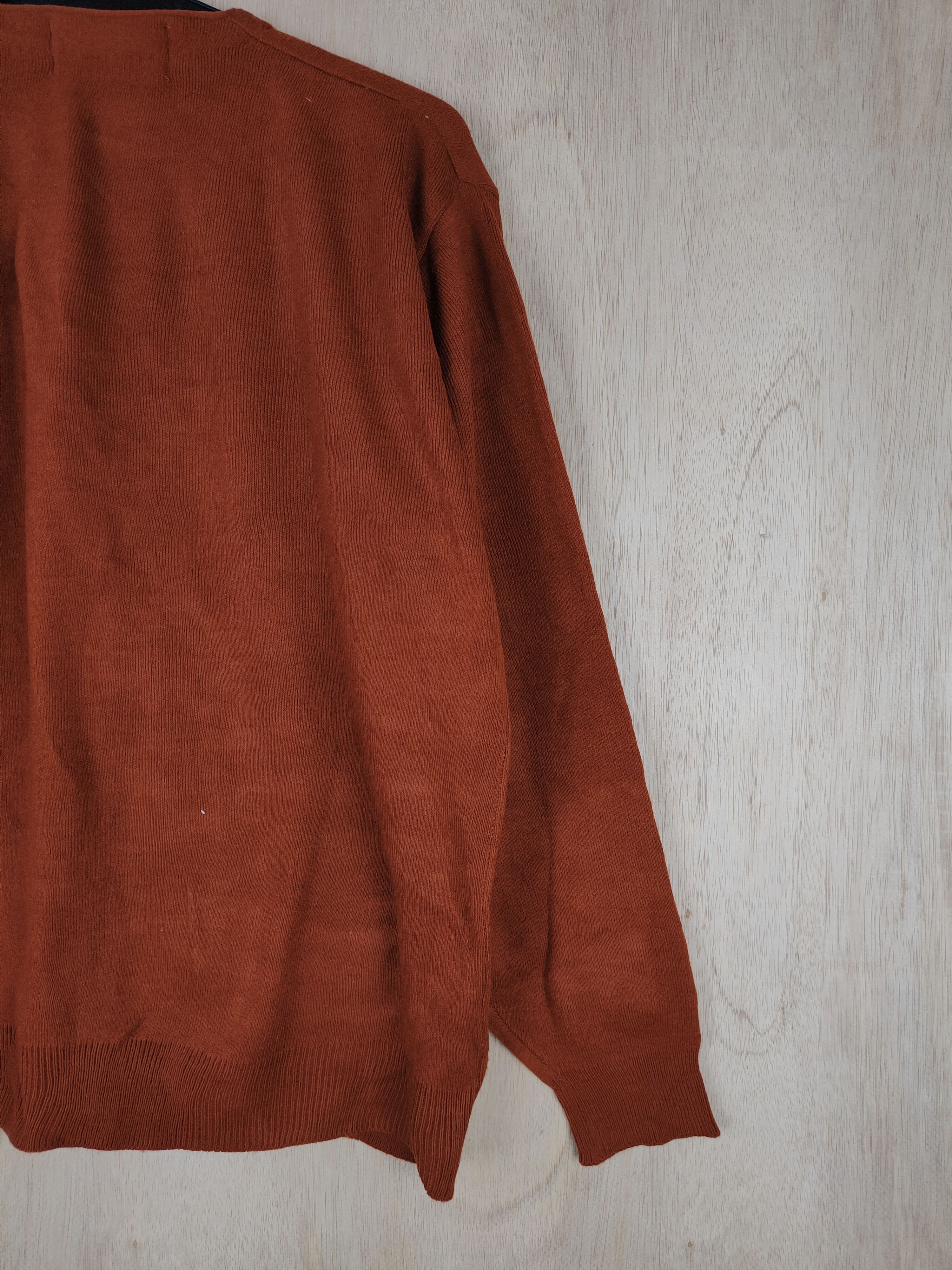 Japanese Brand Mantel made in Tokyo japan Maroon cardiga Sweater #4263 Size US L / EU 52-54 / 3 - 9 Thumbnail