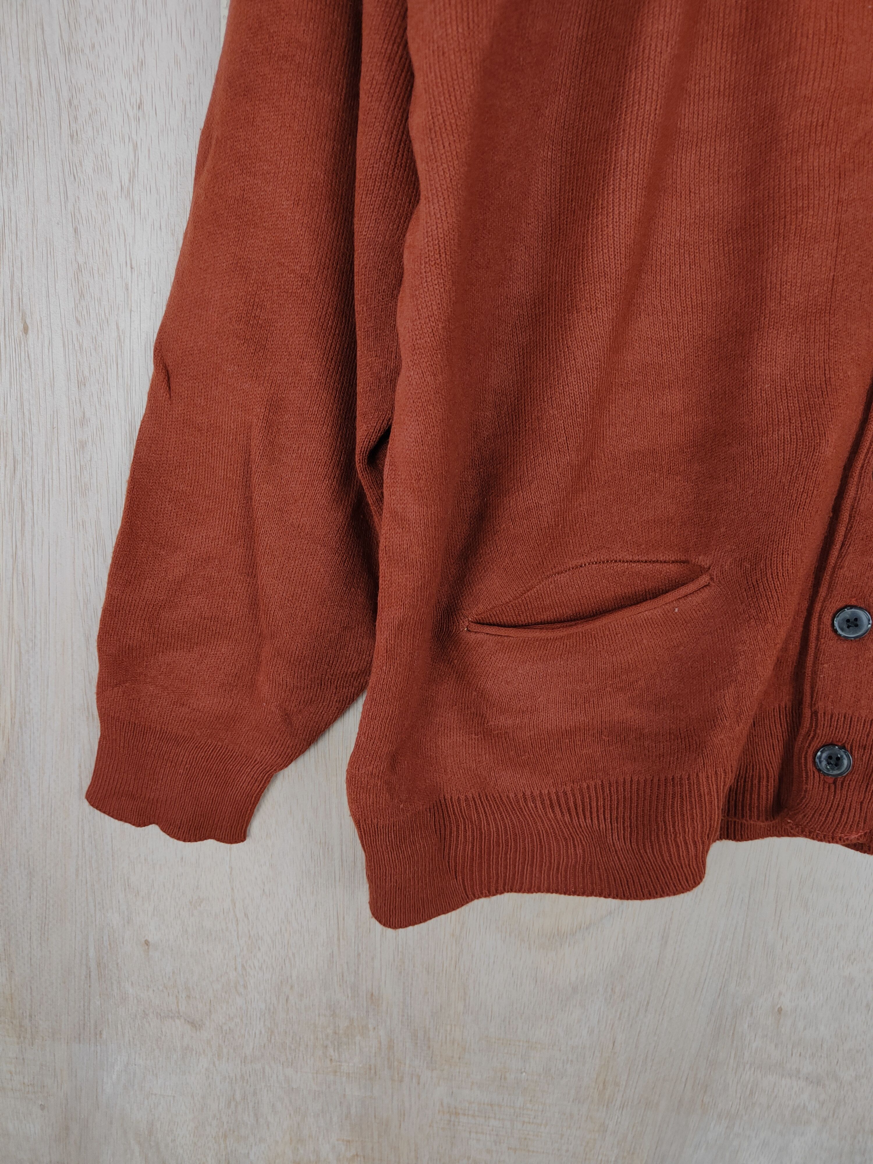 Japanese Brand Mantel made in Tokyo japan Maroon cardiga Sweater #4263 Size US L / EU 52-54 / 3 - 3 Thumbnail