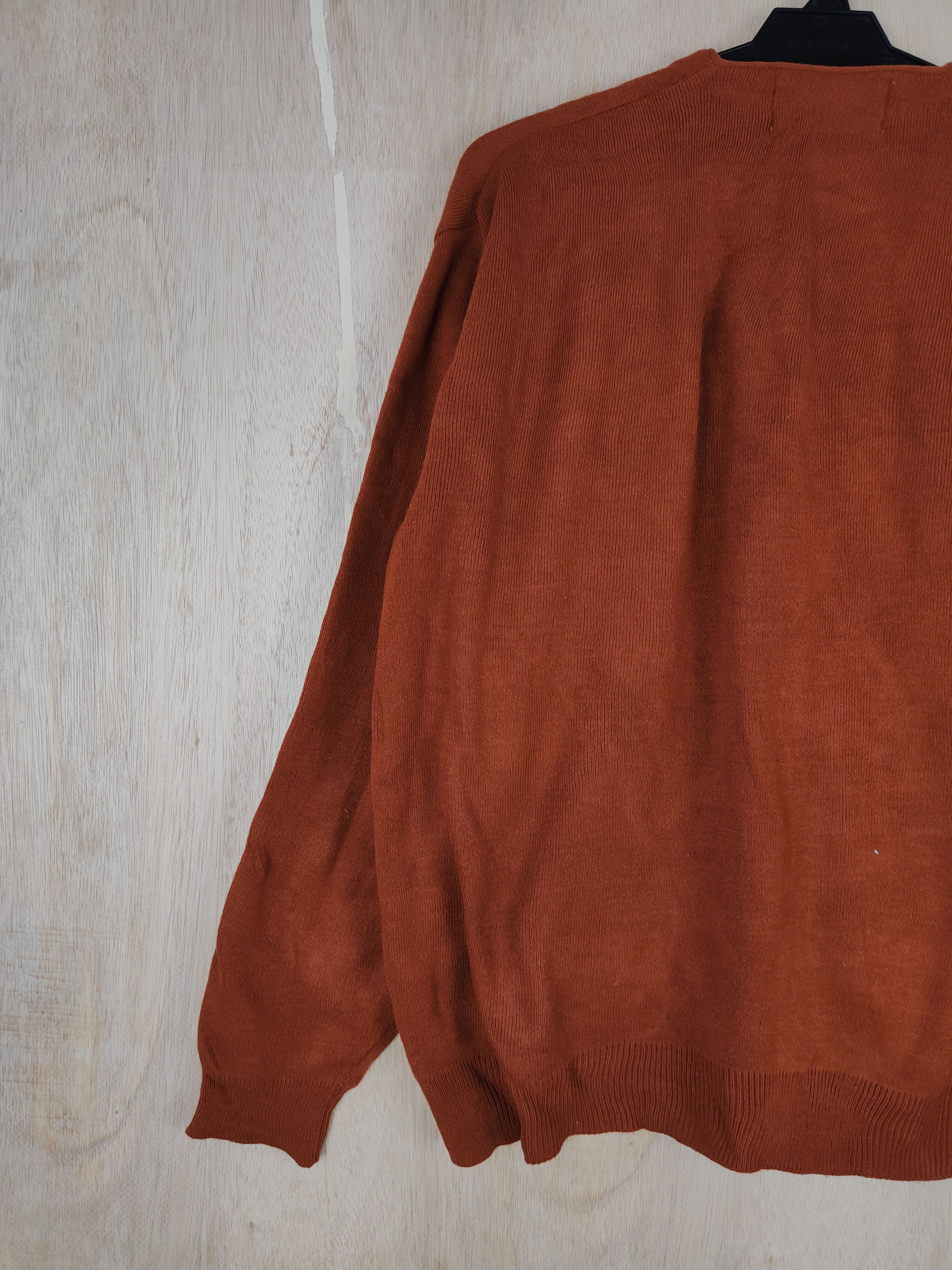 Japanese Brand Mantel made in Tokyo japan Maroon cardiga Sweater #4263 Size US L / EU 52-54 / 3 - 8 Thumbnail